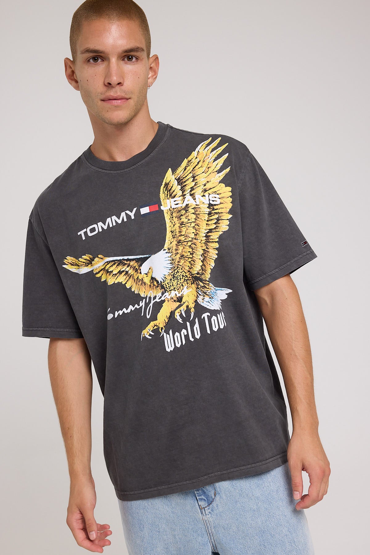 Tommy Jeans TJM SKT Vintage Eagle Tee New Charcoal