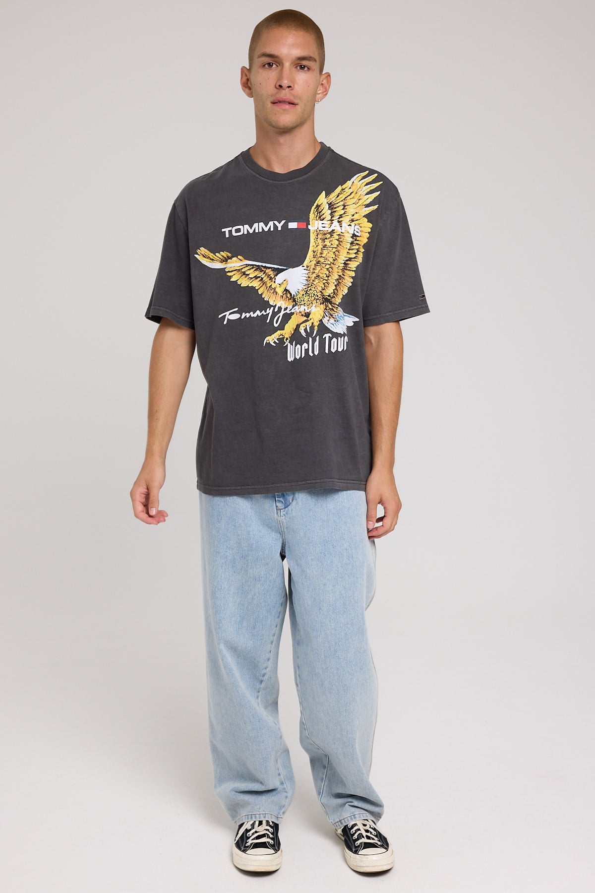 Tommy Jeans TJM SKT Vintage Eagle Tee New Charcoal