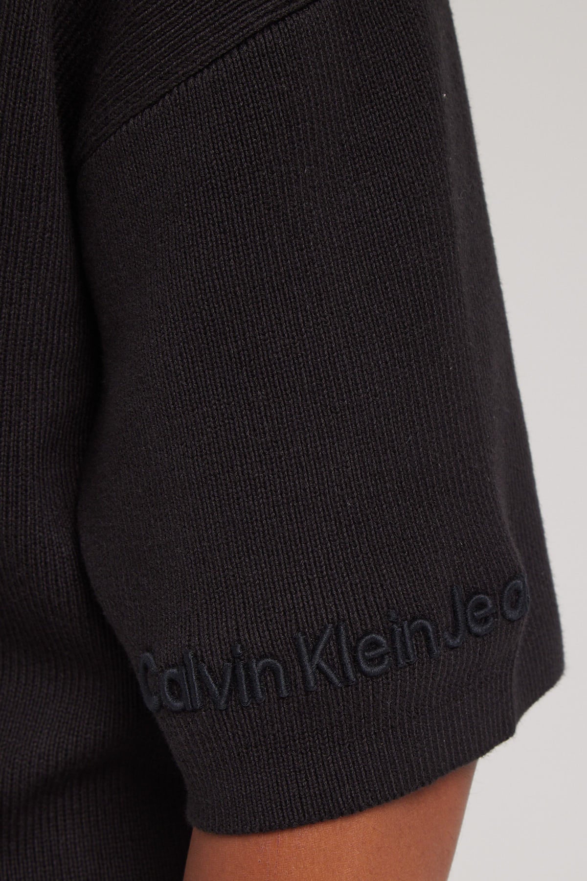 Calvin Klein Instit Skater Sweater Polo CK Black