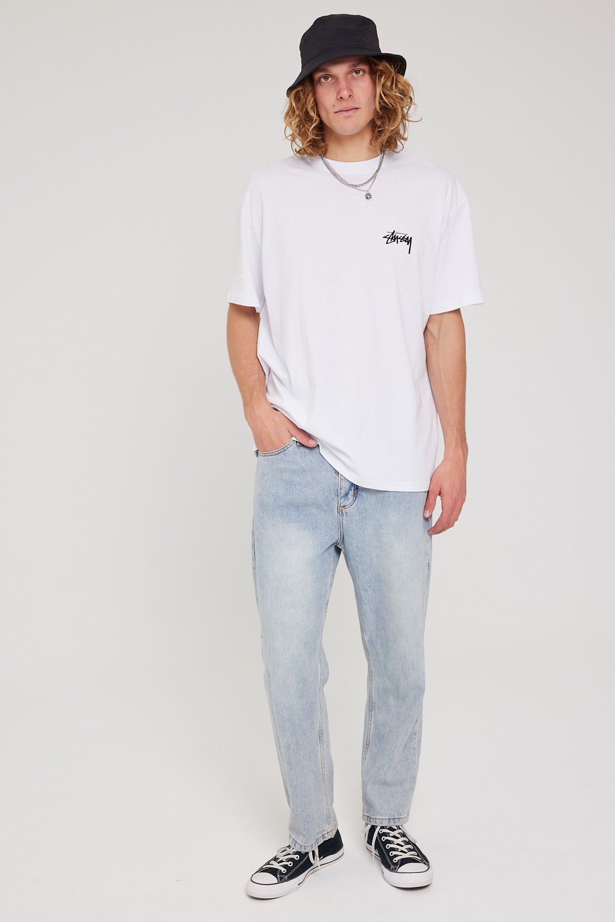 Stussy Galaxy Solid Short Sleeve Tee White