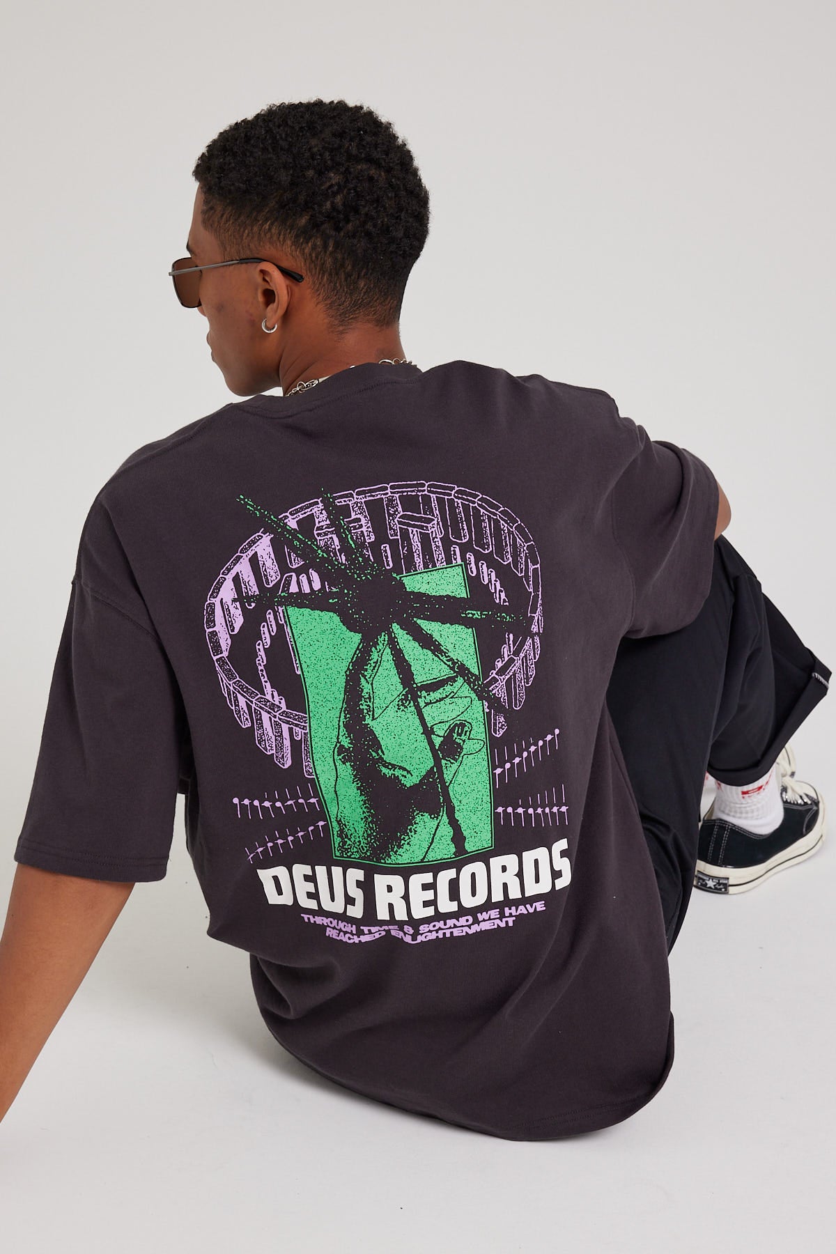 Deus Ex Machina Time And Sound Tee Anthracite Black