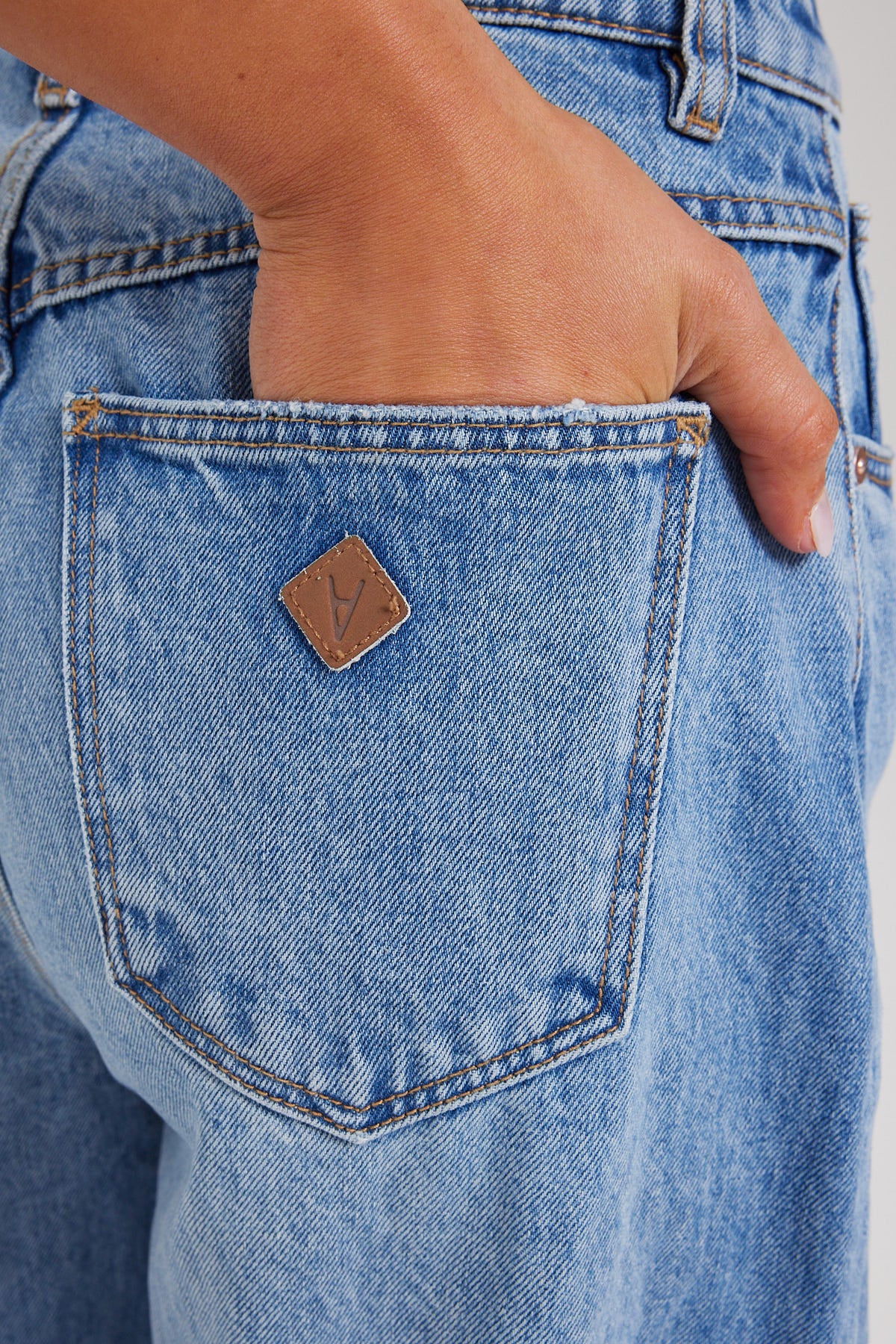 Abrand Carrie Jean Britt Rip Recycled Mid Vintage Blue