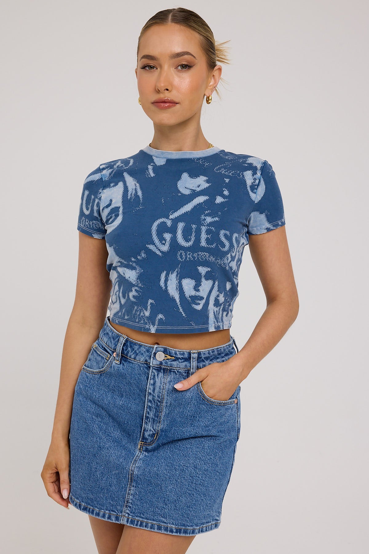 Guess Originals GO Classic Baby Tee Pennant Blue
