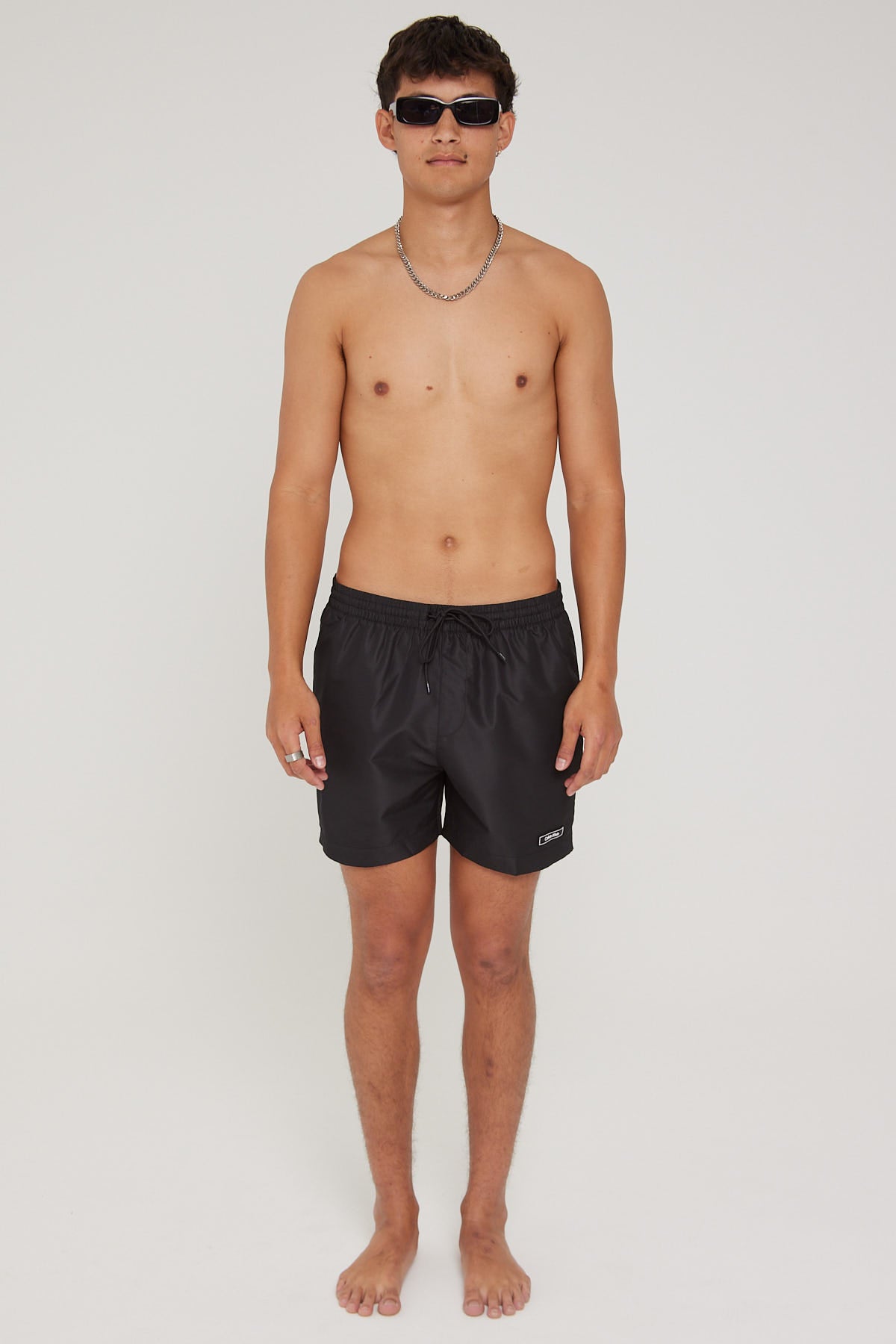Calvin Klein Core Solids-S Medium Drawstring Swim Short PVH Black