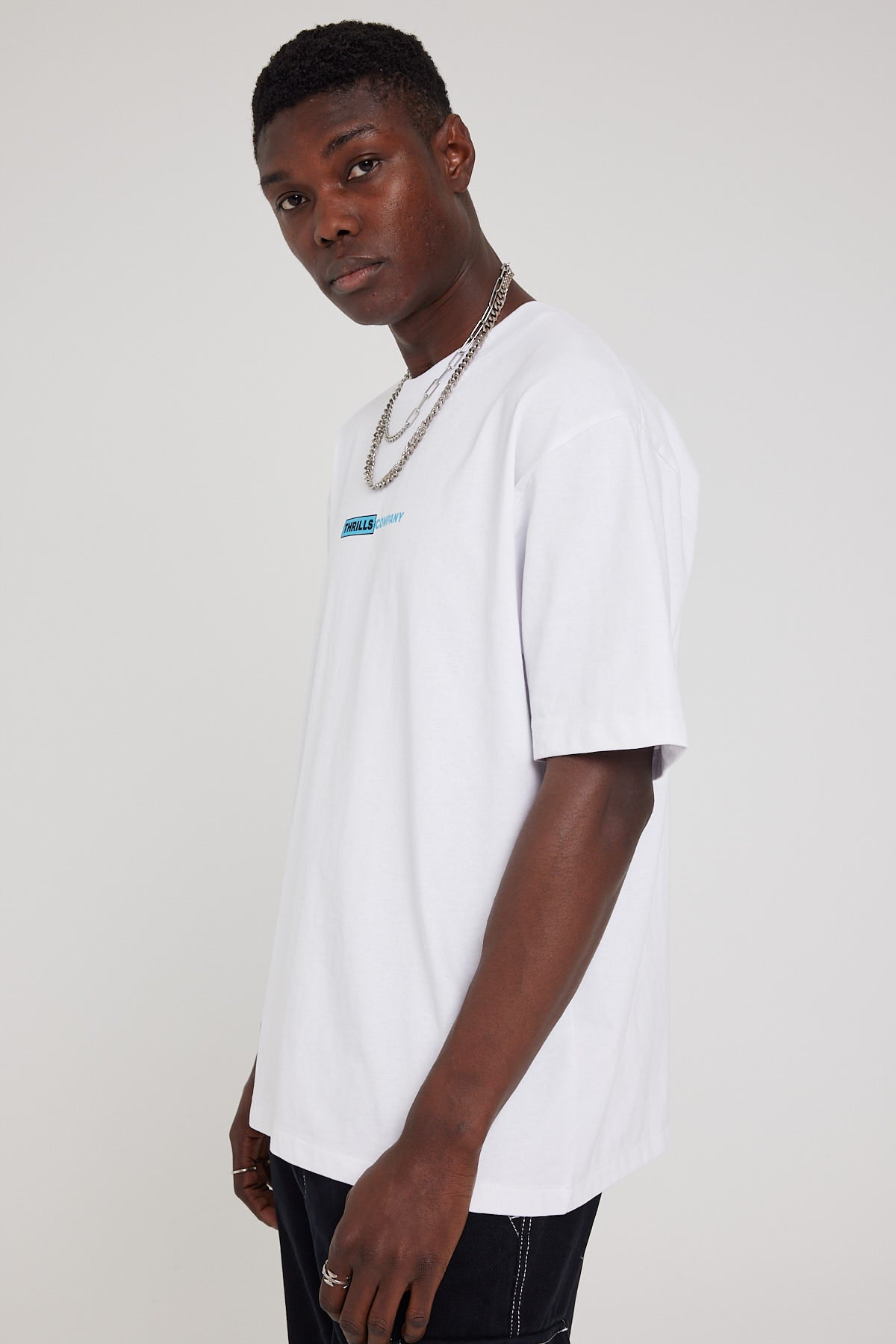Thrills Vibrations Oversized Fit Tee White