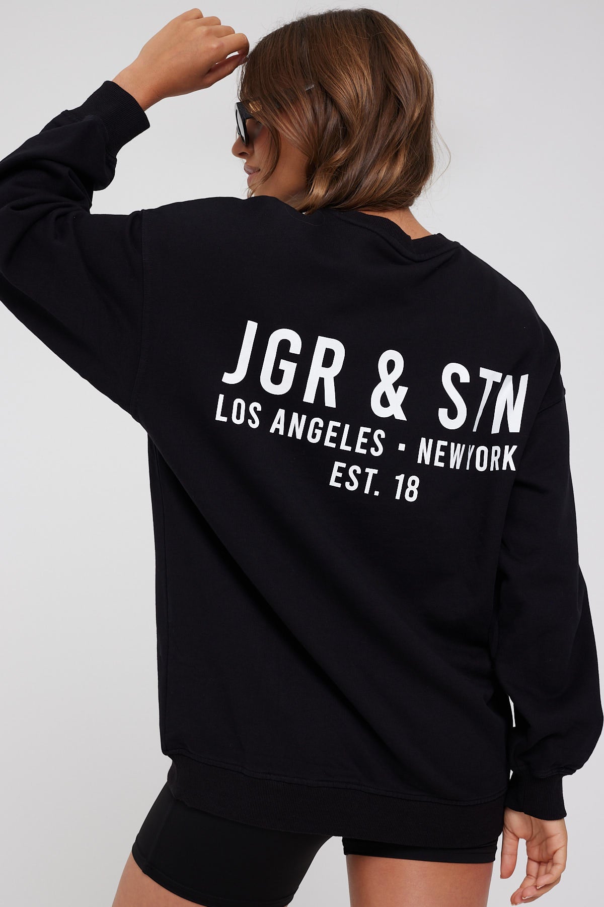 Jgr & Stn Los Angeles Oversized Sweat Black