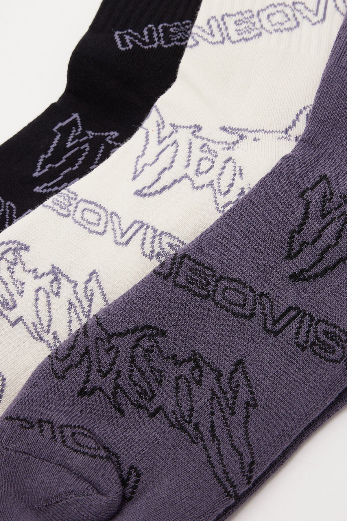 Neovision Viable Sock 3 Pack Black/Purple/White