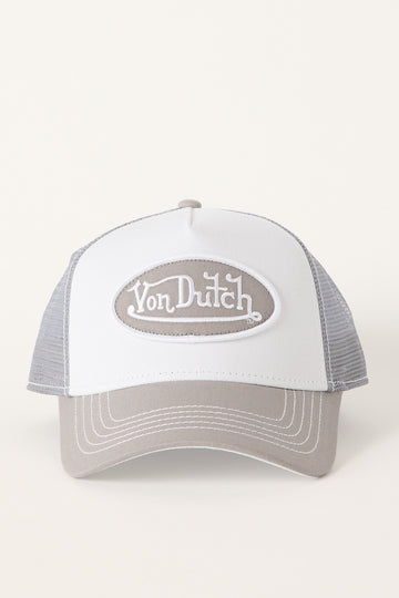 Von Dutch Grey & White Trucker White/Grey