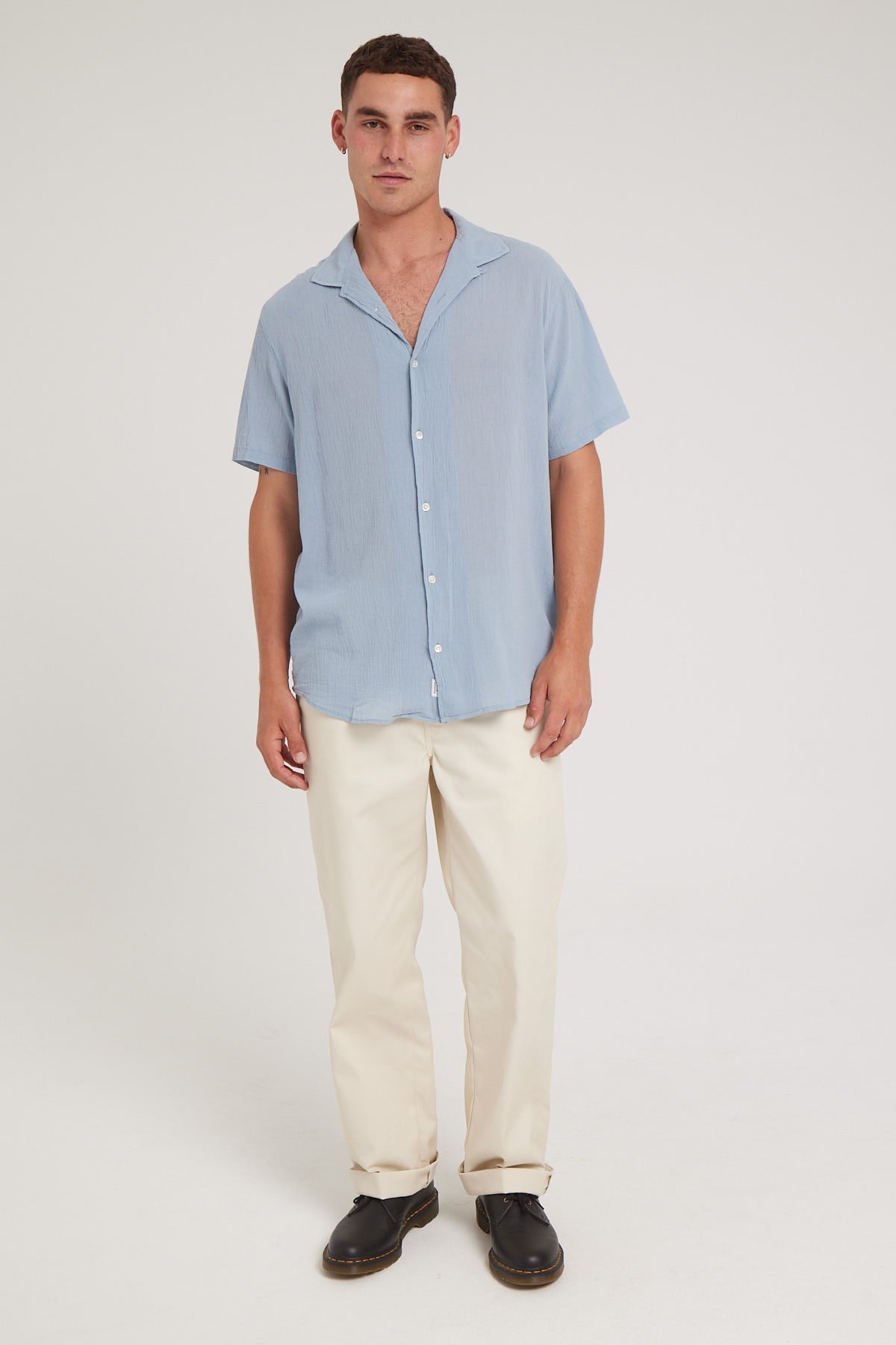 Academy Brand Bedford Shirt Pearl Blue – Universal Store
