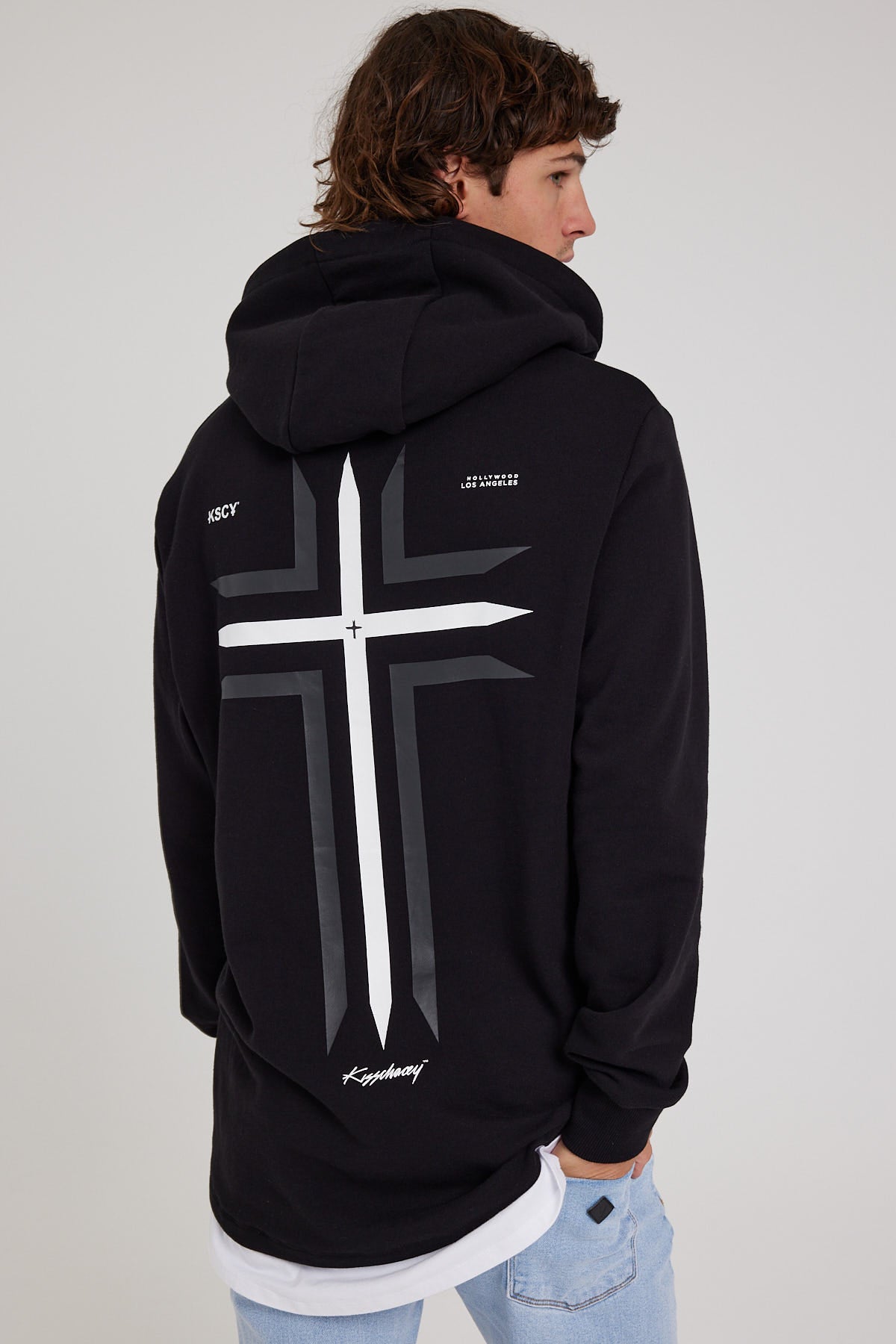 Kiss Chacey The Saint Layered Hooded Sweater Jet Black