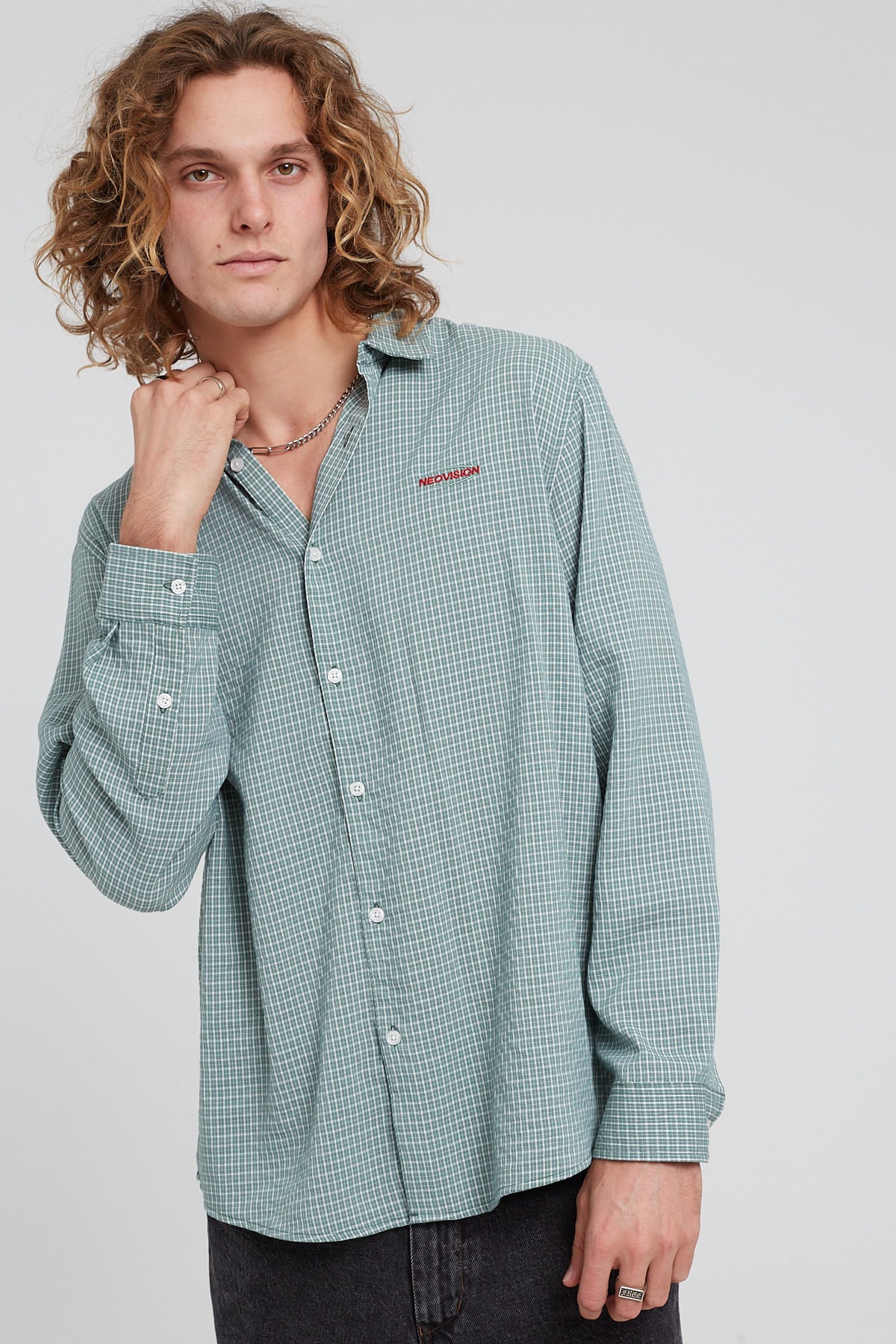 Neovision Eclipse Long Sleeve Shirt Teal Check