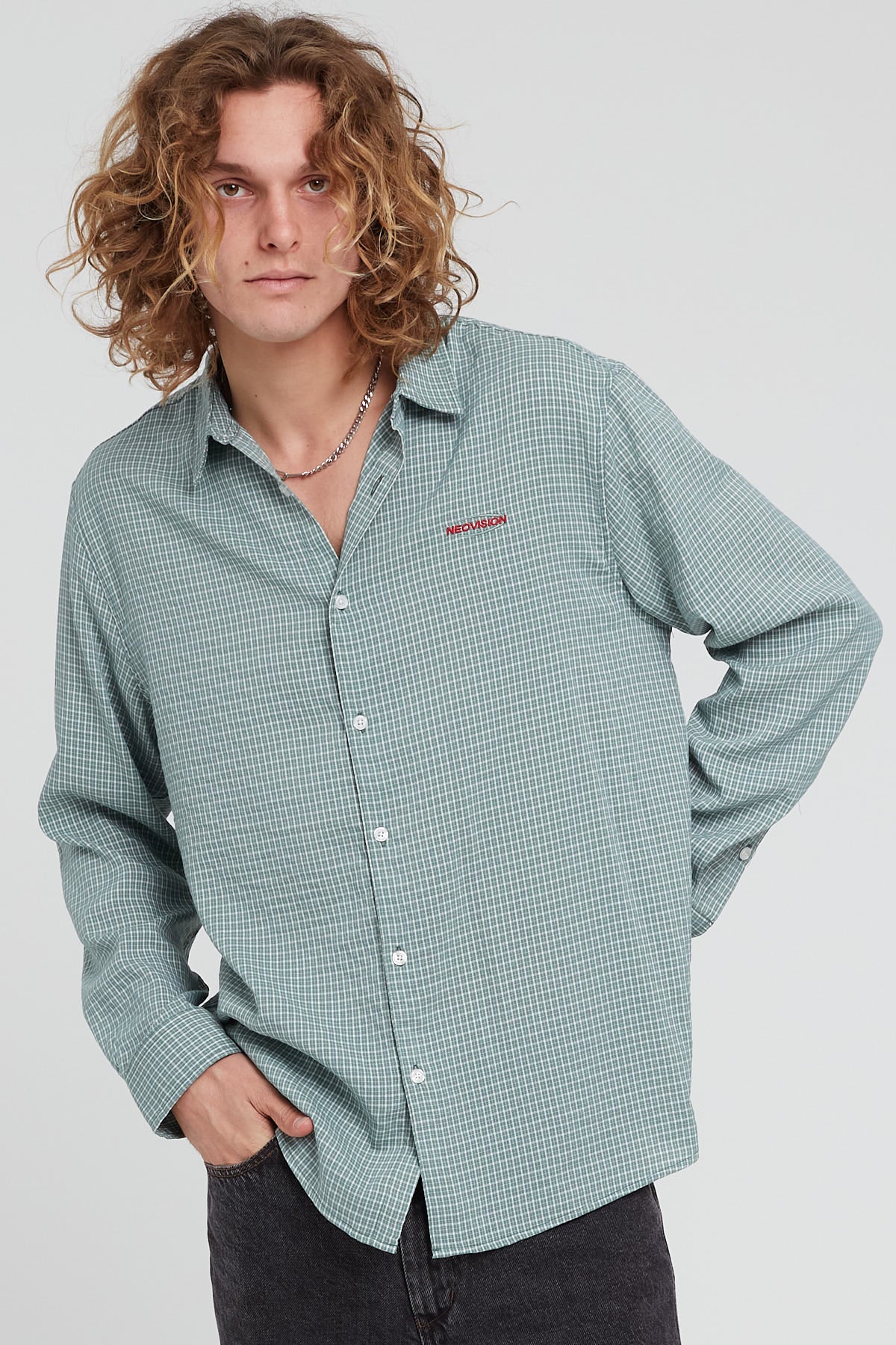 Neovision Eclipse Long Sleeve Shirt Teal Check