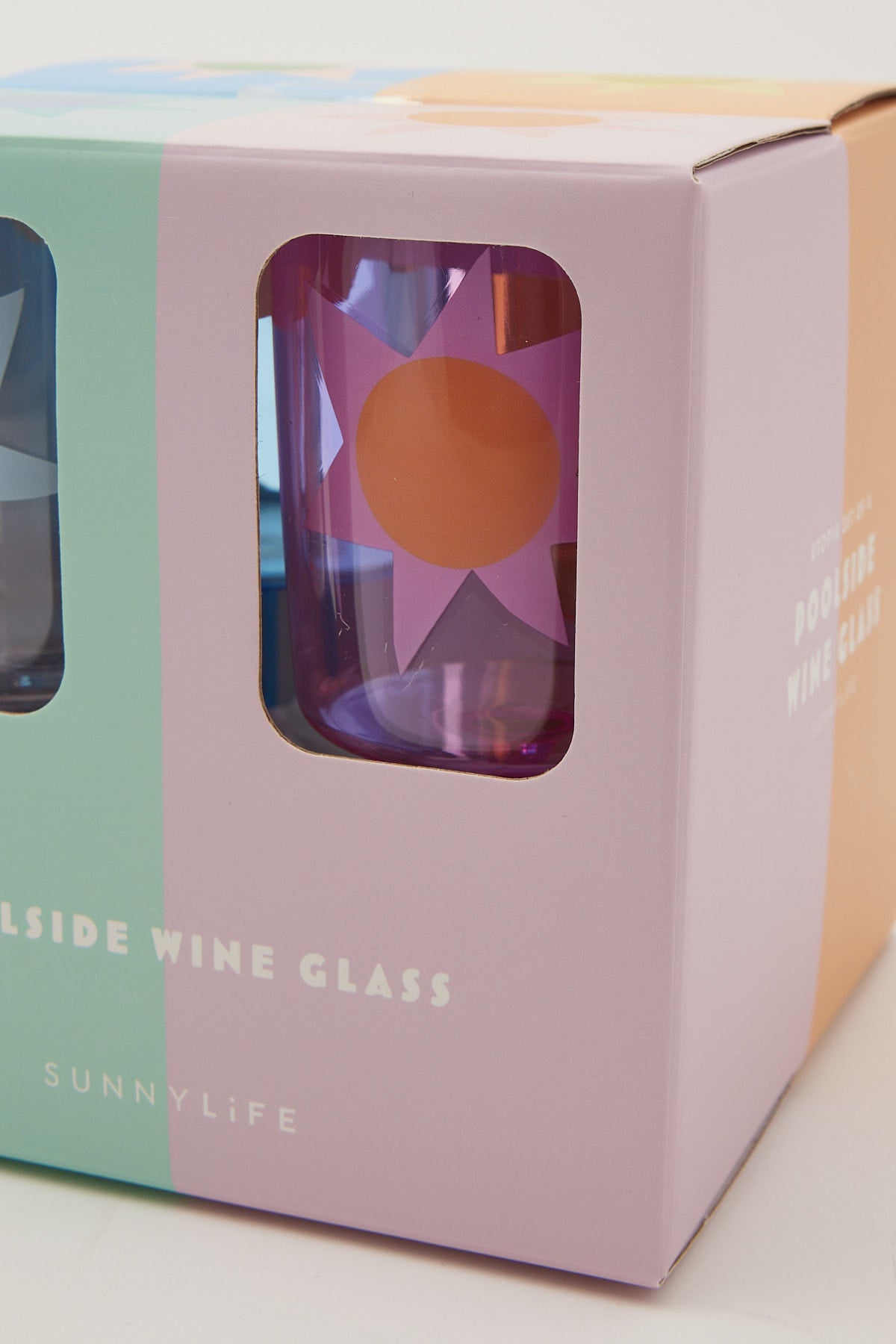 Sunnylife Poolside Wine Glass 4pk Mulit