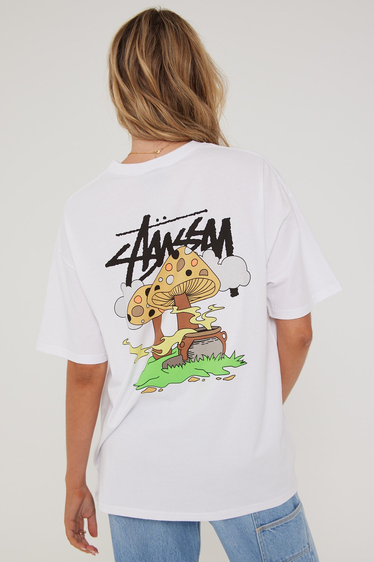 Stussy Somethings Cooking Relaxed Tee White