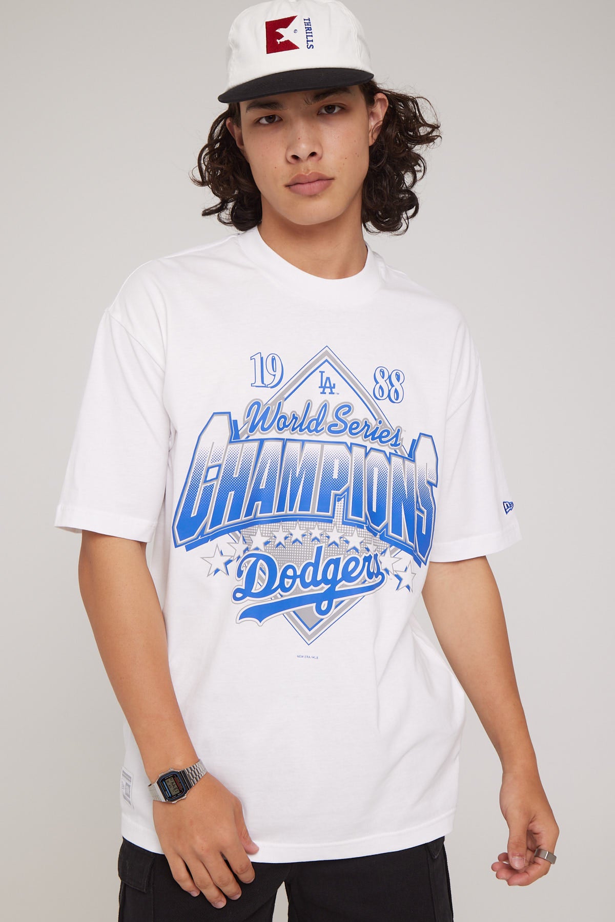 New Era Dodgers West Coast Champions Tee White