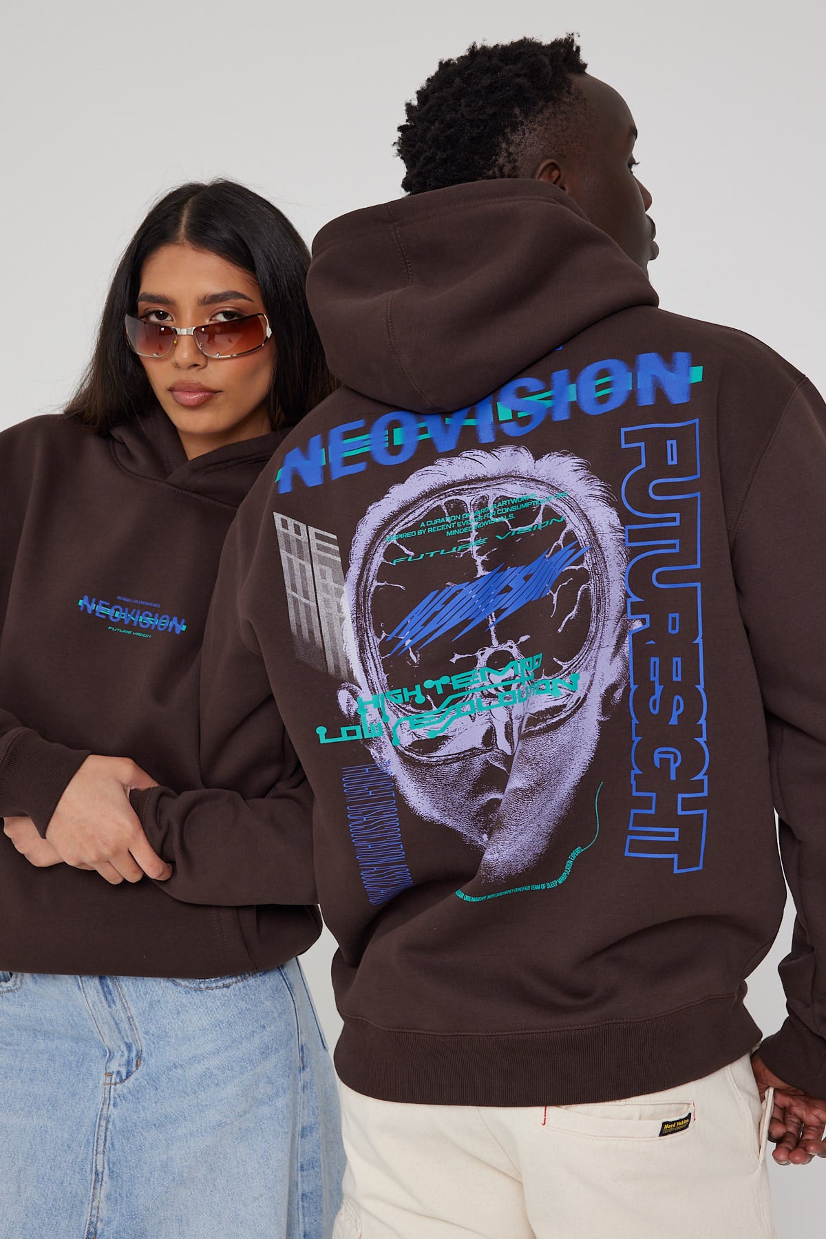Neovision Trust Oversize Hoodie Brown