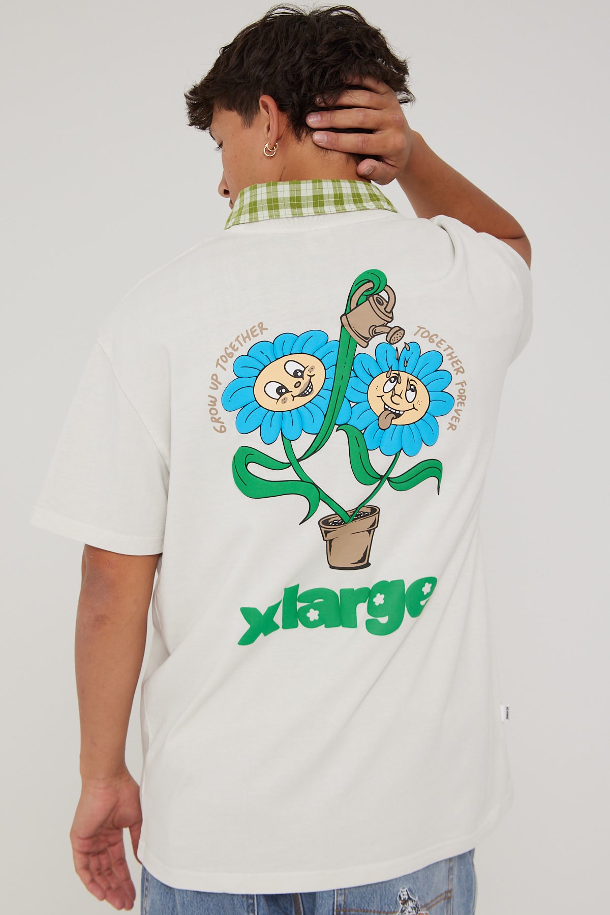 Xlarge Grow Together Tee Pigment Washed White