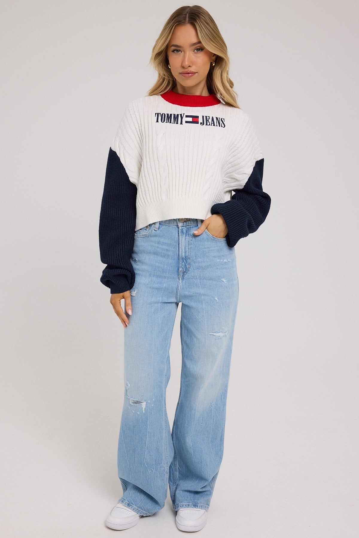 Tommy Jeans Archive Sweater Ancient White