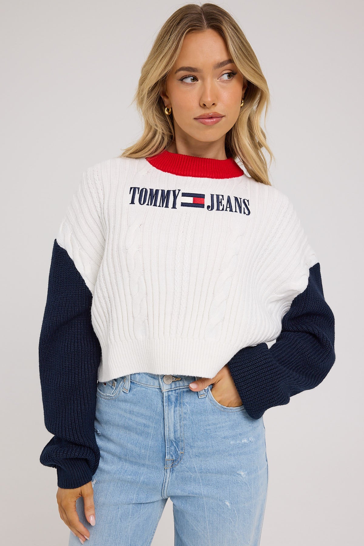 Tommy Jeans Archive Sweater Ancient White