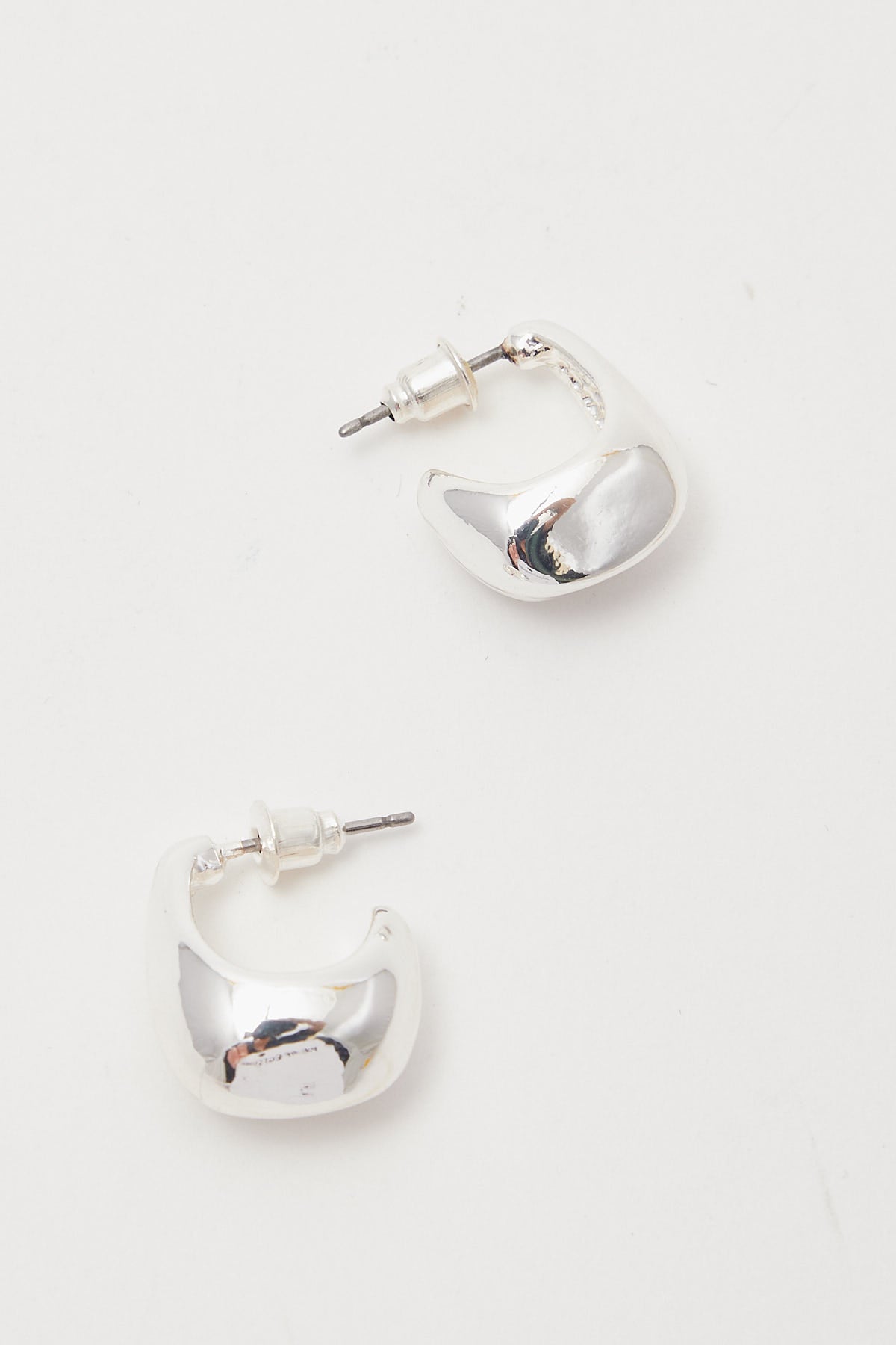 Perfect Stranger Chunky Statement Plated Earring Silver