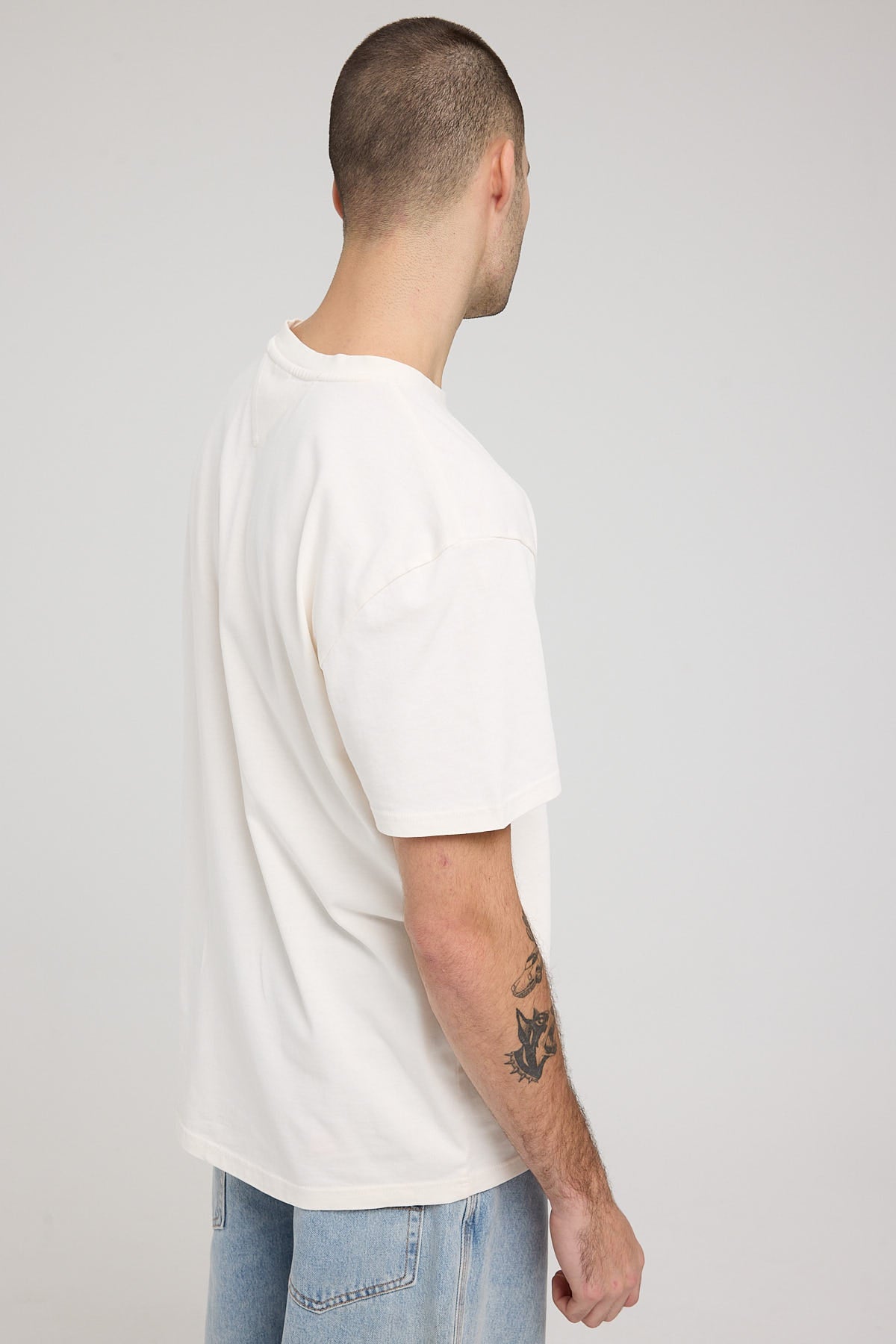 Tommy Jeans Regular Tonal Flag Tee Ancient White