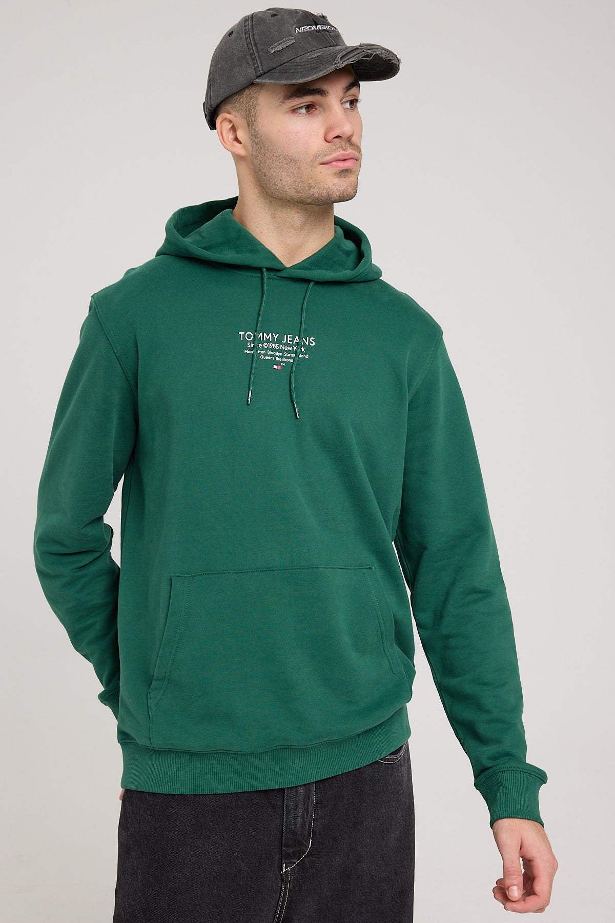 Tommy Jeans Regular Essential Graphic Hoodie Court Green