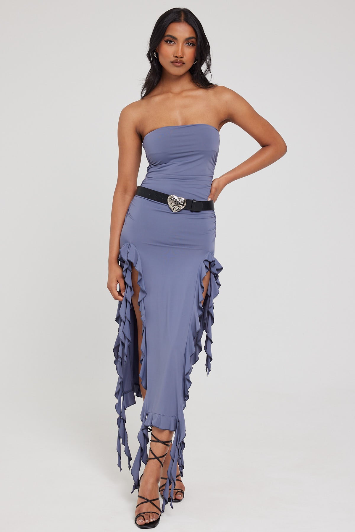 Lioness Rendezvous Strapless Dress Slate