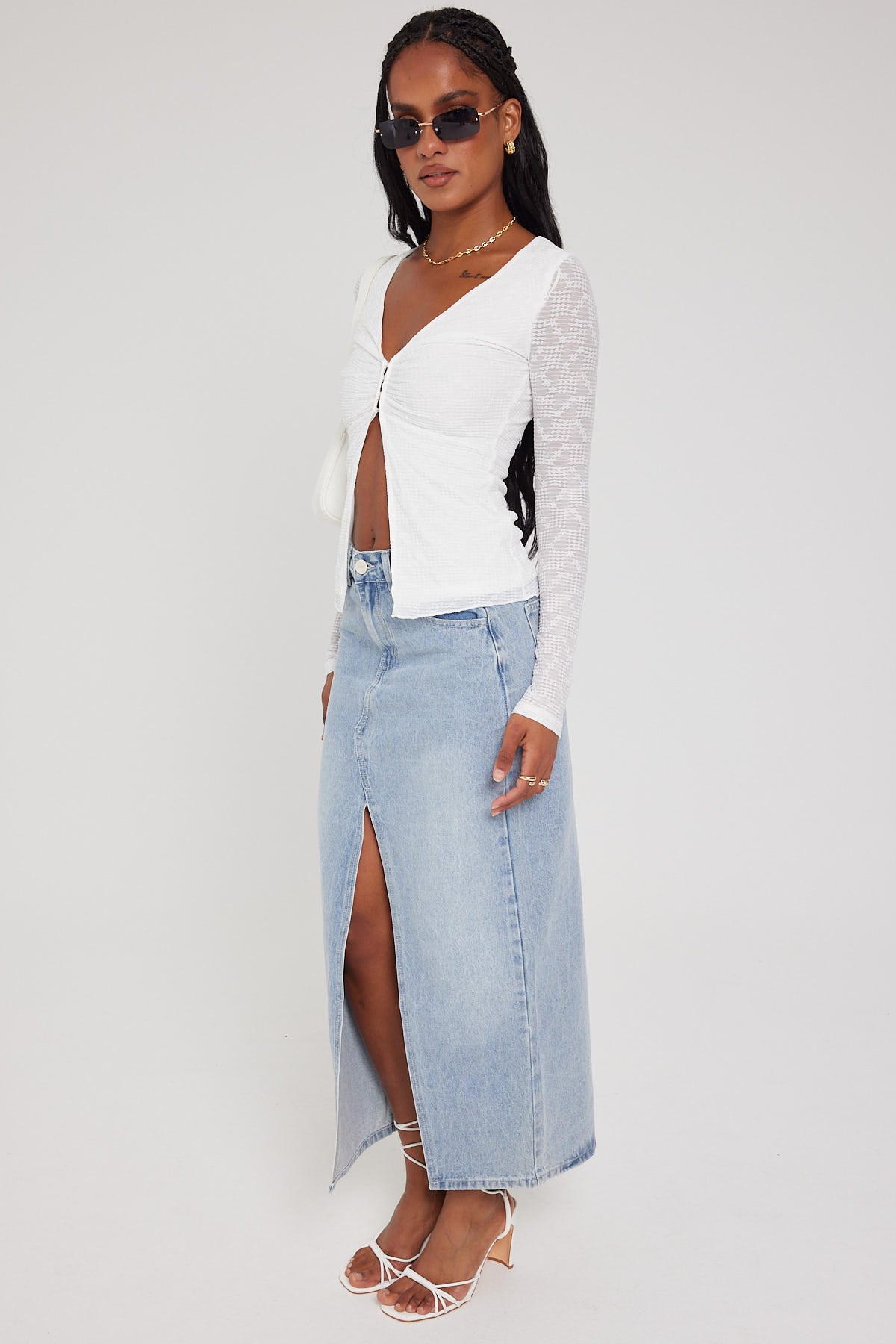 Sndys The Label Nila Skirt Blue Denim – Universal Store