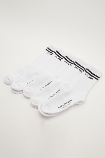 Thrills Minimal Thrills 5 Pack Sock White