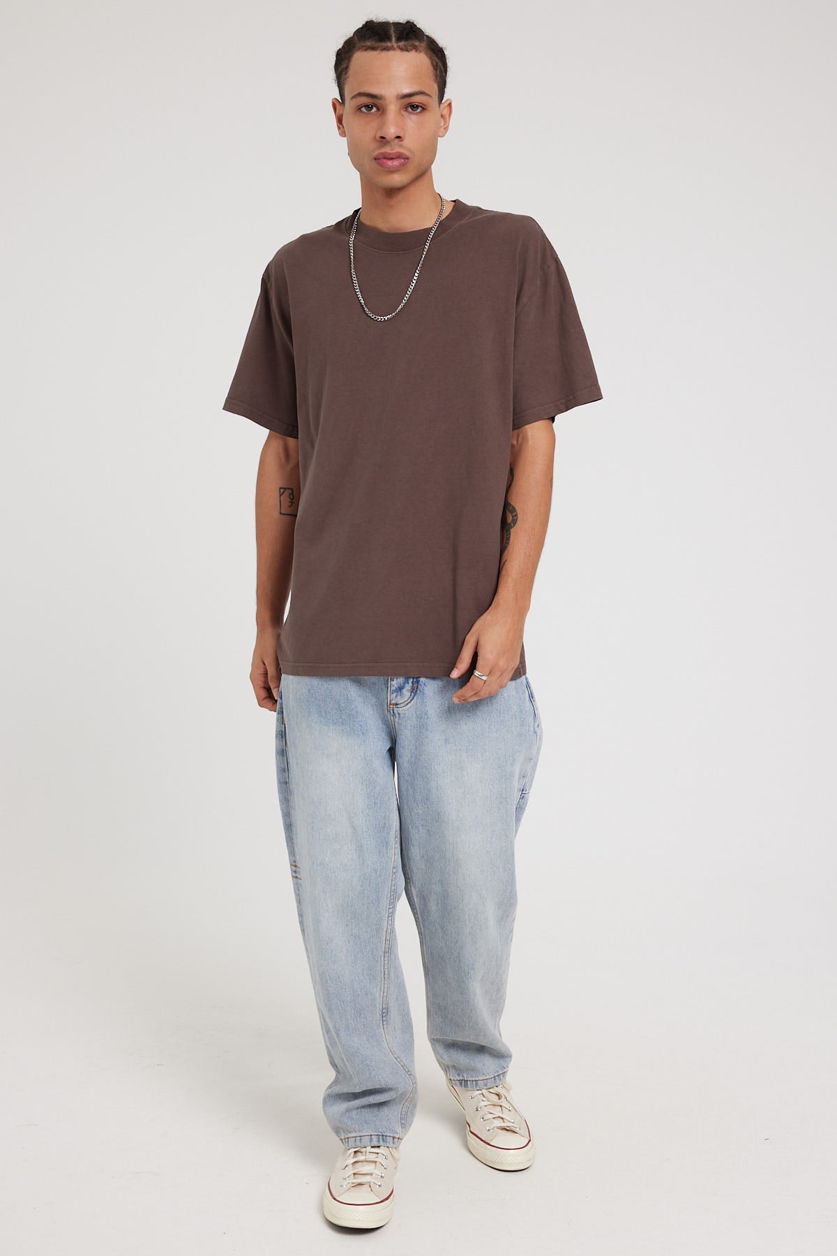 As Colour Faded Heavyweight Tee Faded Brown
