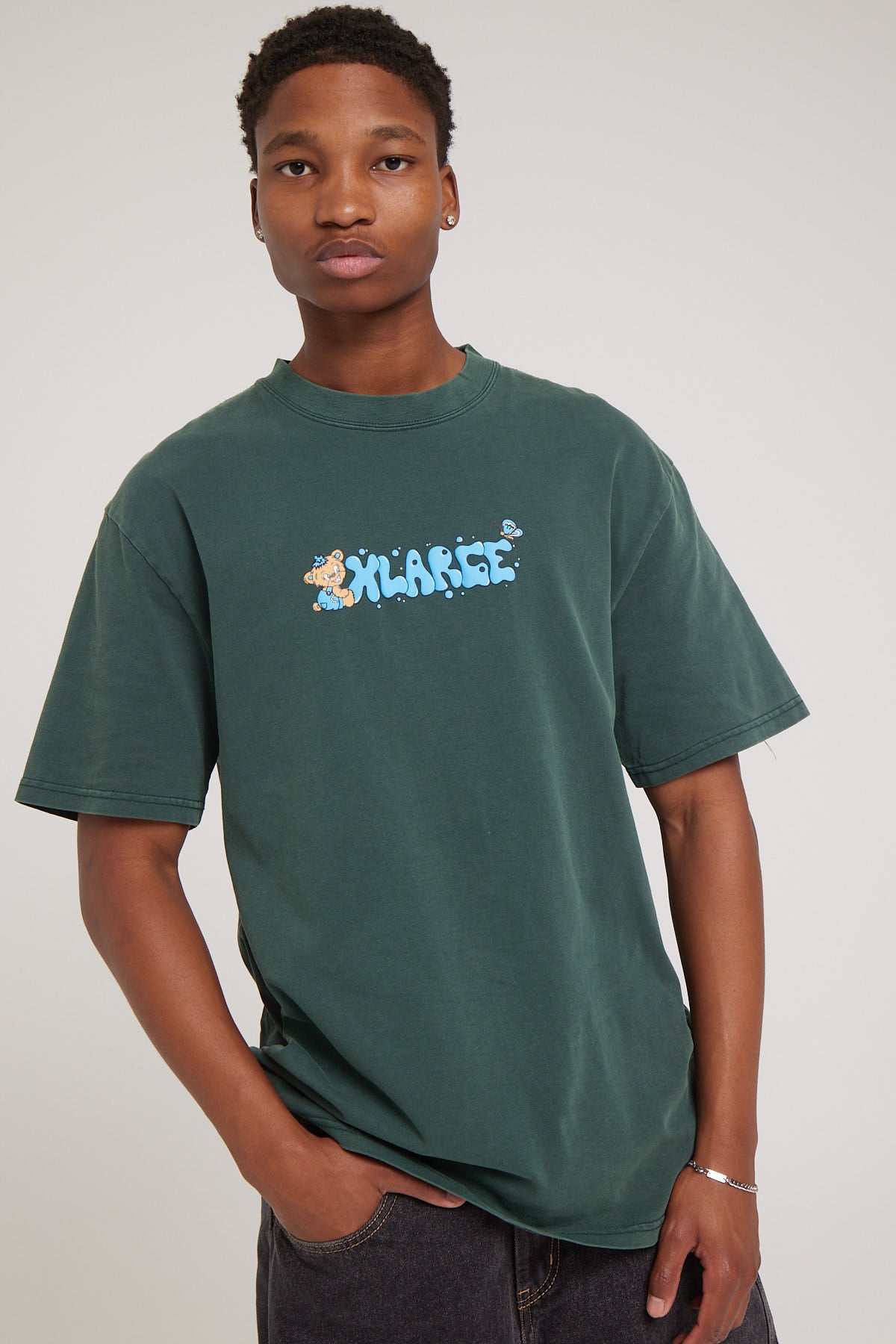 Xlarge Bubble Boxy Tee Forest Green