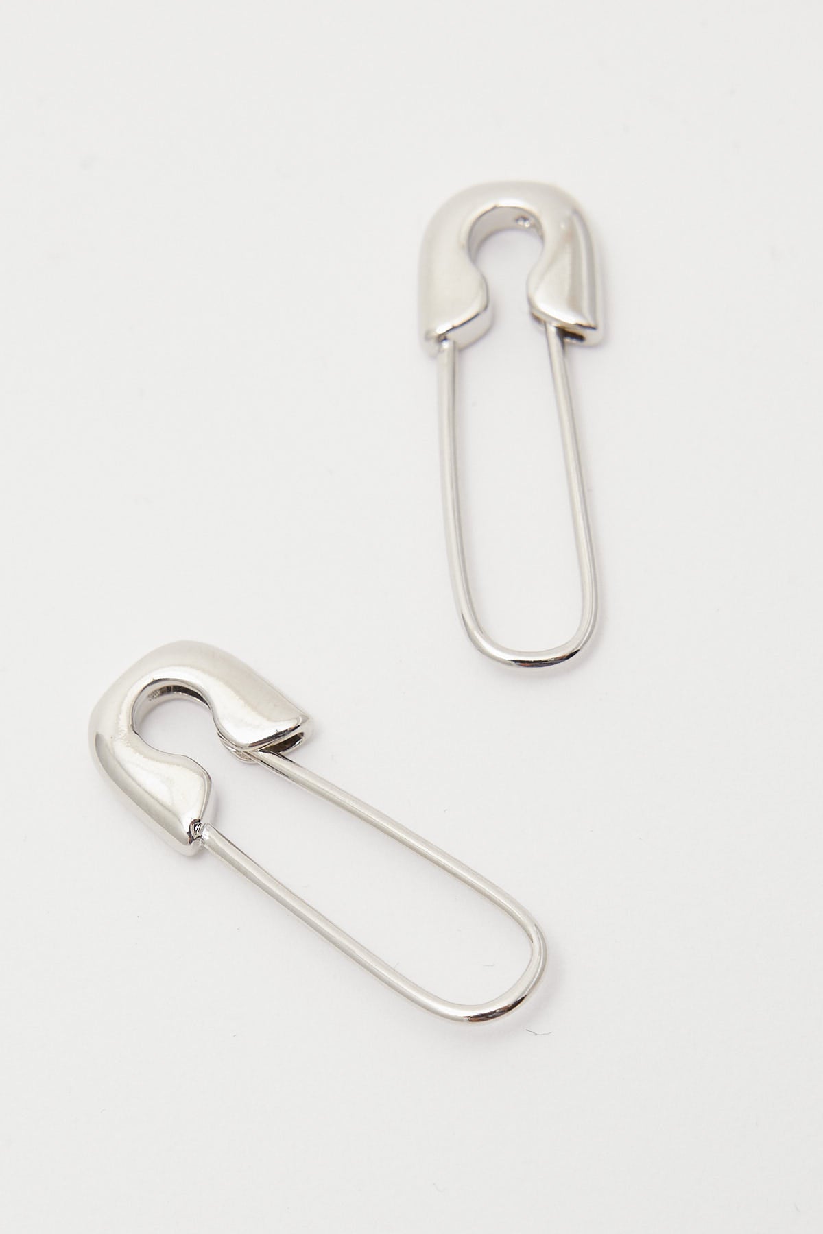 Neovision Safety Pin Earrings Silver