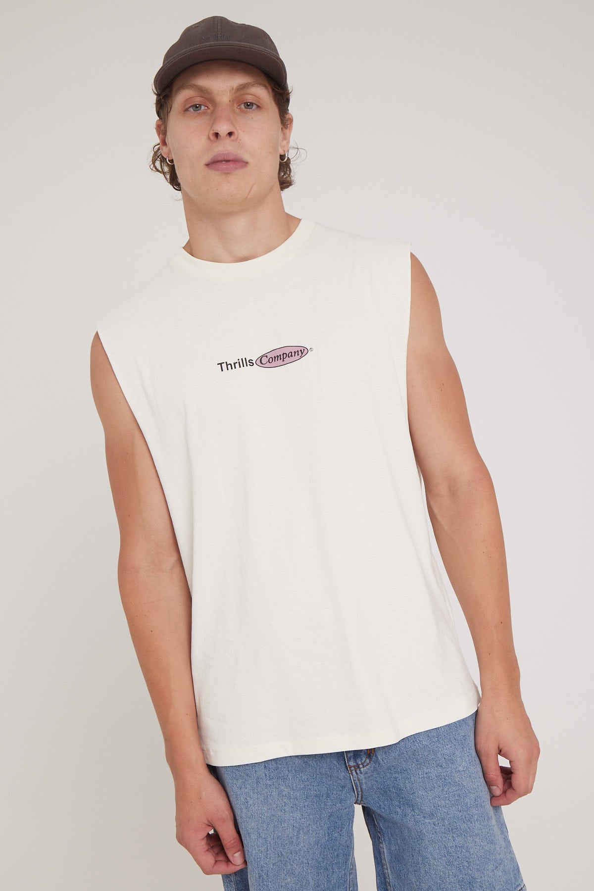 Thrills In Harmony Merch Fit Muscle Tee Bone