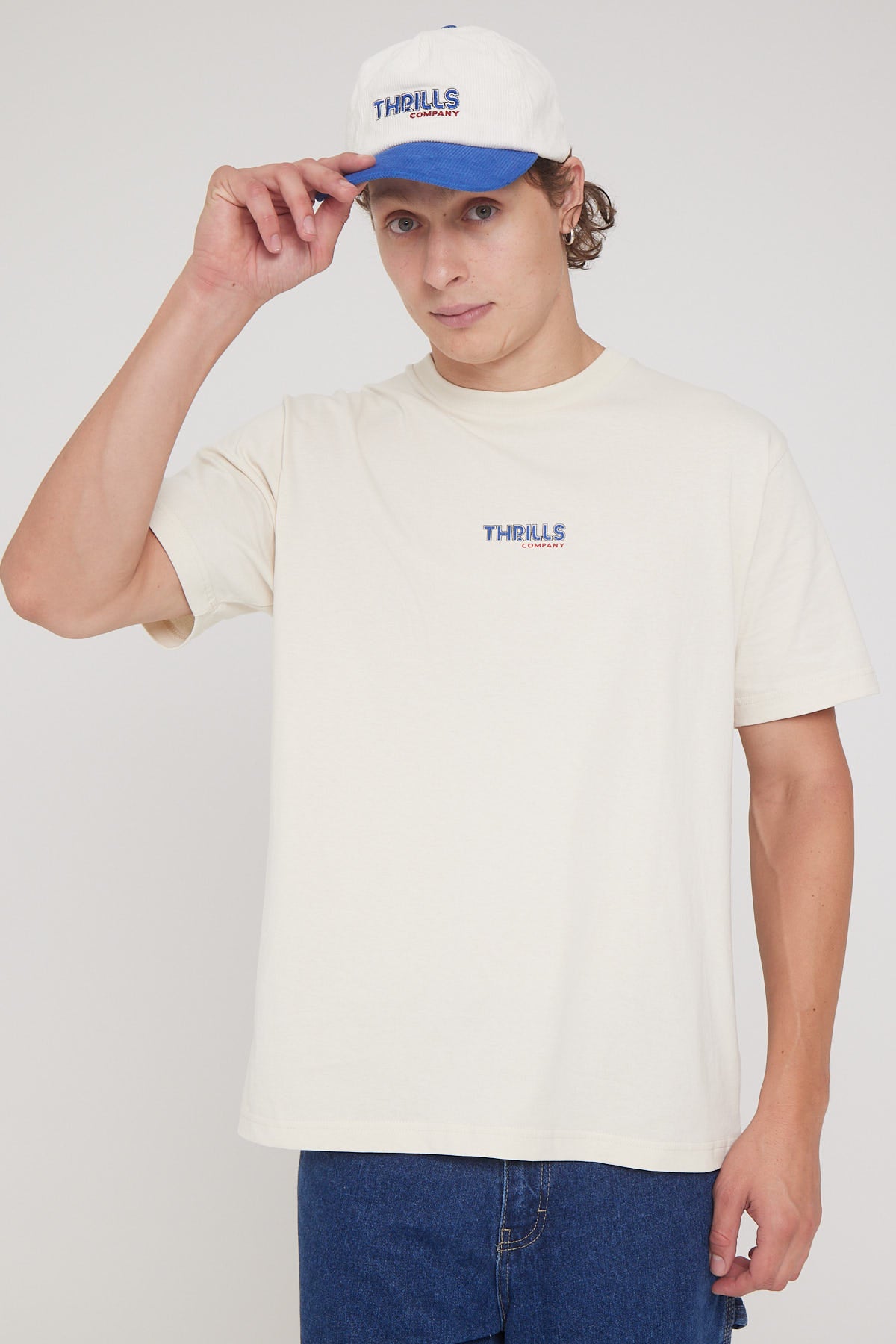 Thrills Going The Distance Merch Fit Tee Heritage White