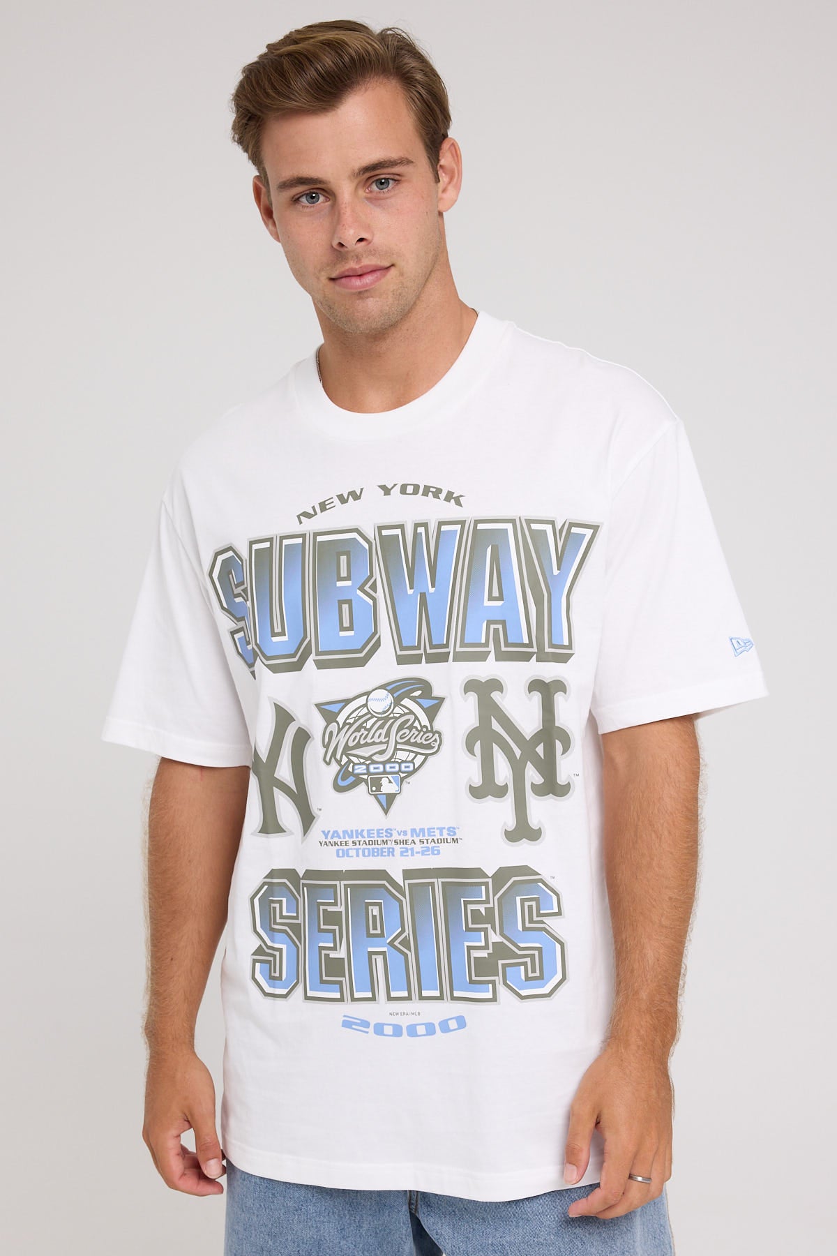 New Era Yankees Subway Series Oversized Tee White
