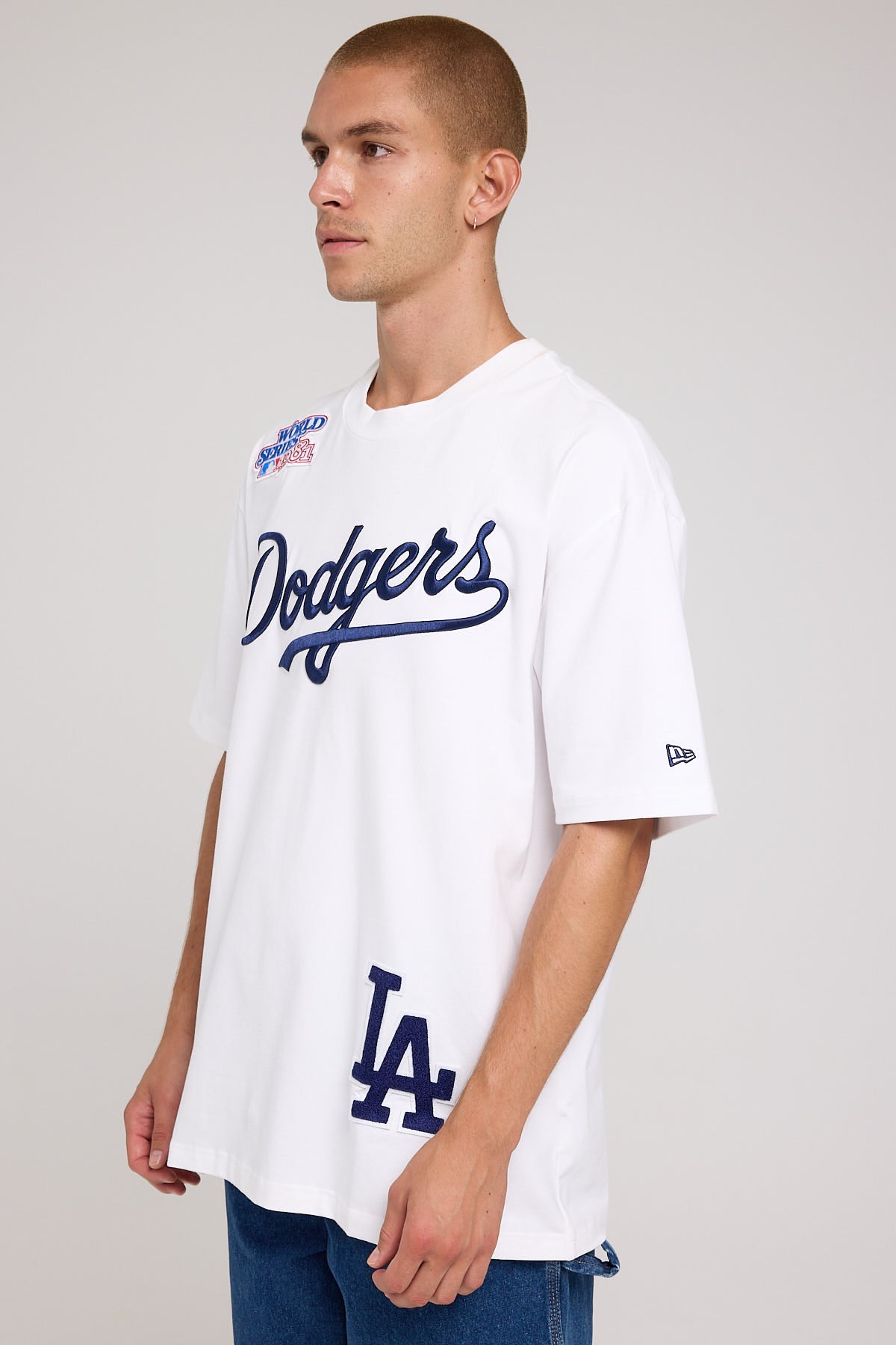 New Era Dodgers Higher Grade Oversized Tee White