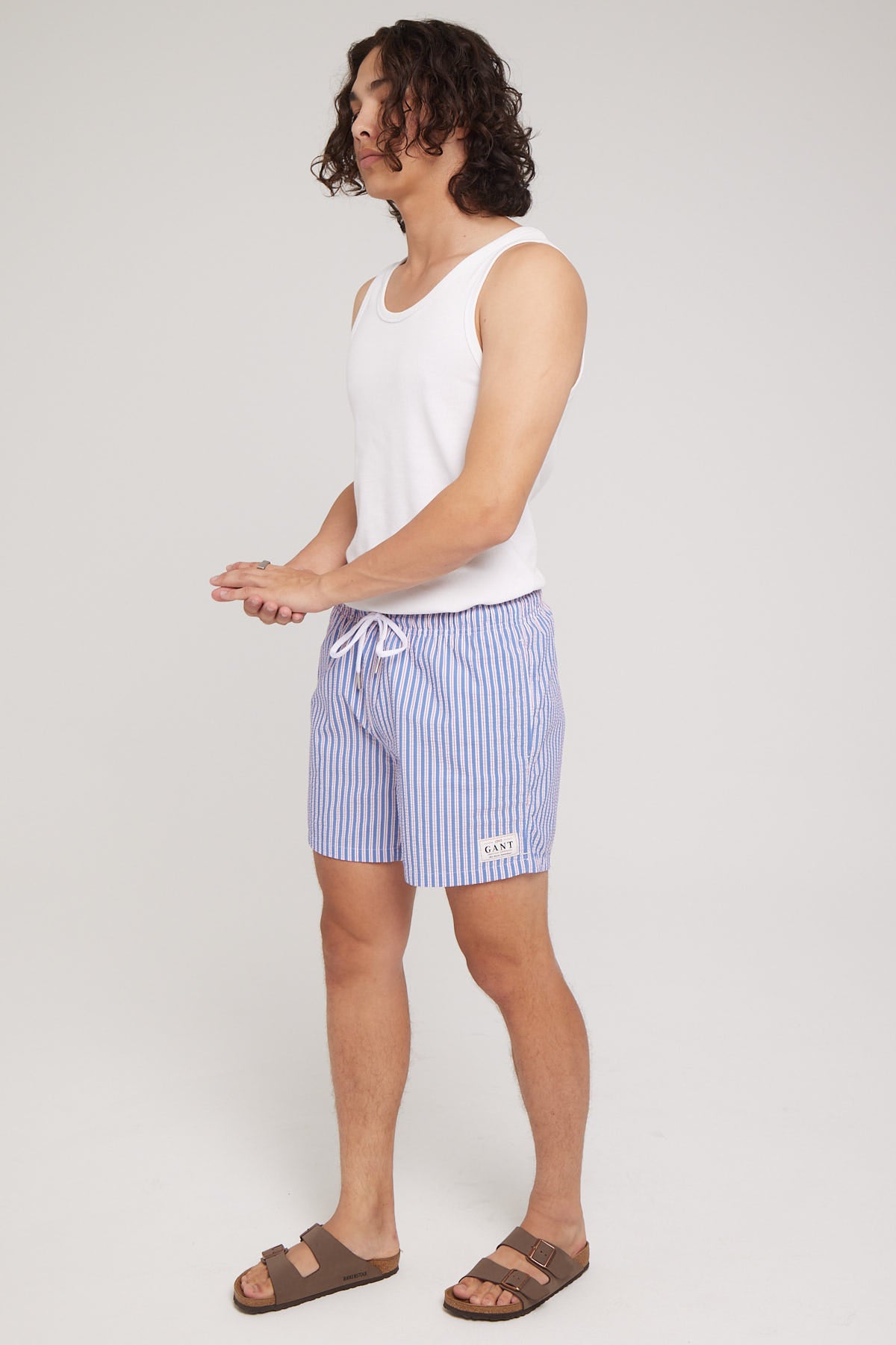 Gant Seersucker Swim Shorts Lapis Blue Universal Store