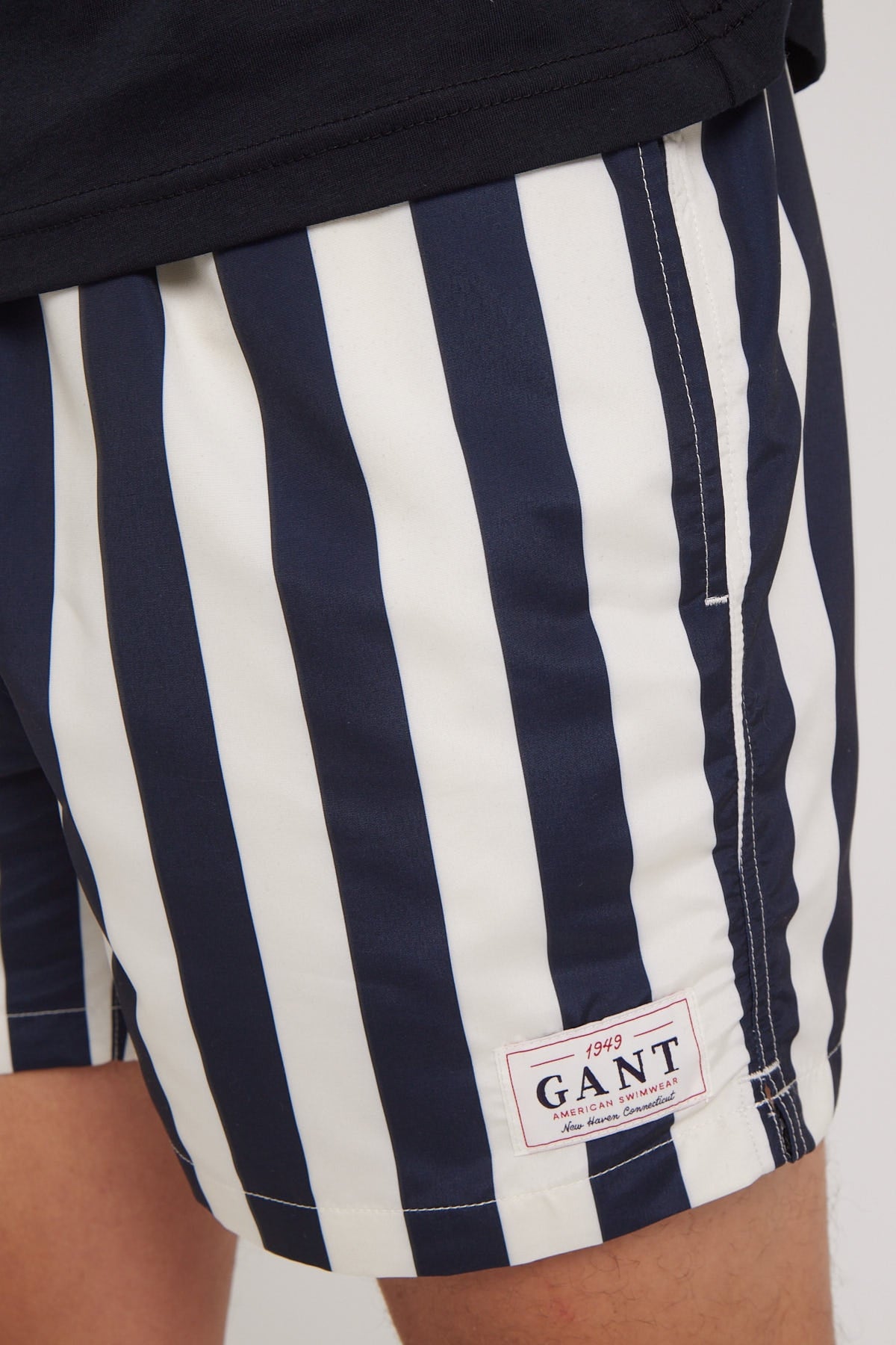 Gant Block Stripe Swim Shorts Evening Blue