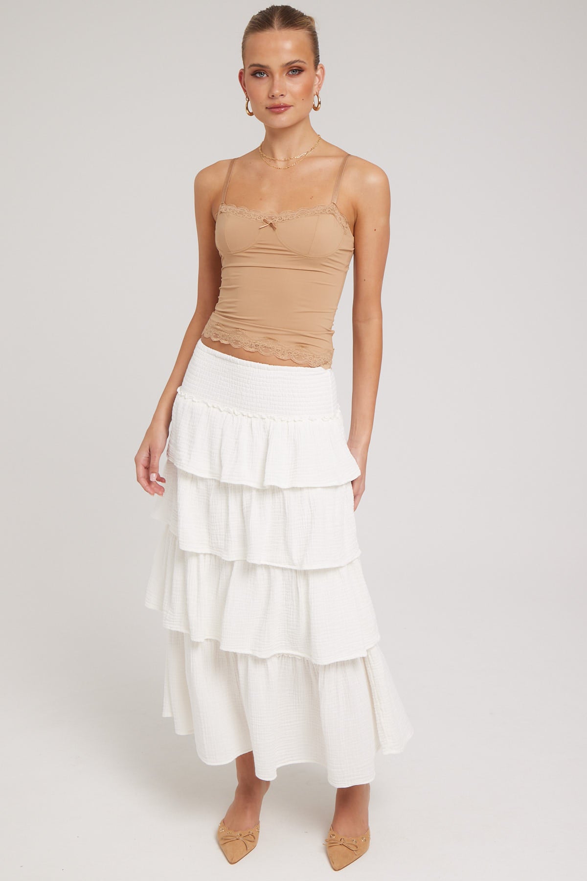All About Eve Rowie Maxi Skirt Vintage White – Universal Store