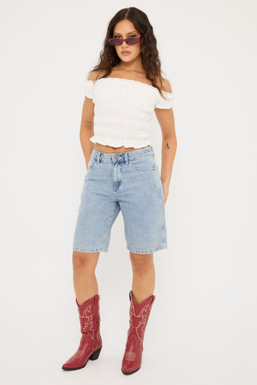 Worship Fuzz Guy Carpenter Denim Short Spirit Blue