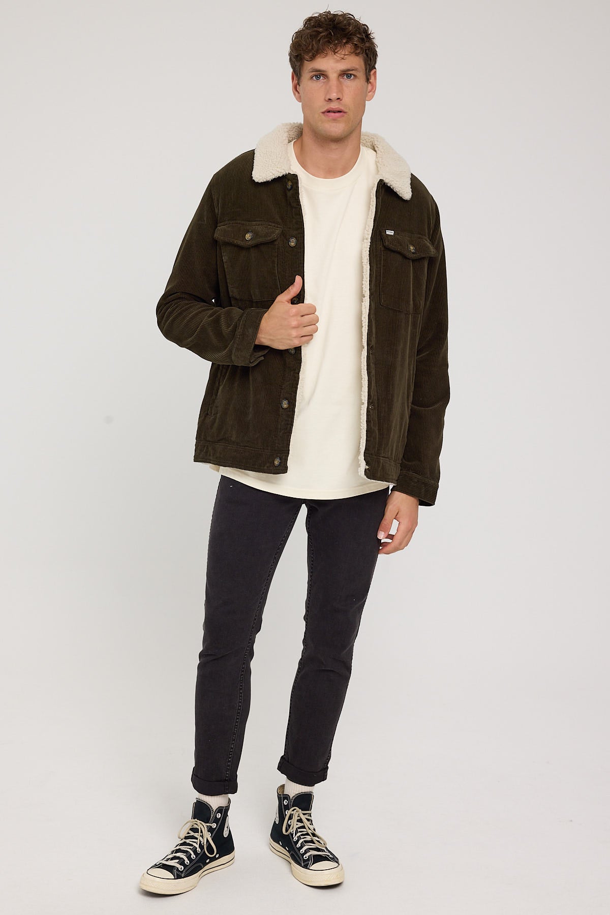 Academy Brand Quincy Cord Jacket Forest Green Forest Green