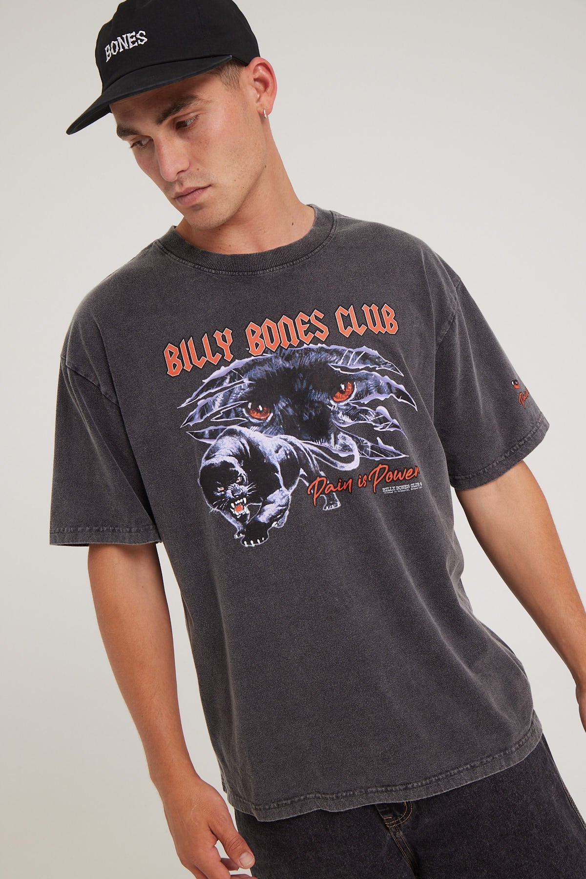 Billy Bones Club Sx Panther Tee Washed Black Washed Black