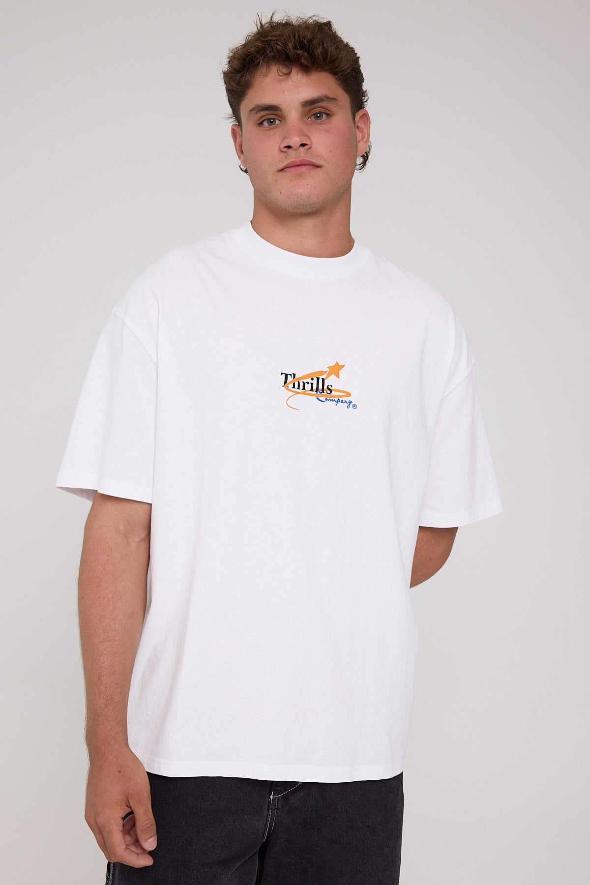 Thrills Earthdrone Box Fit Oversize Tee White White – Universal Store