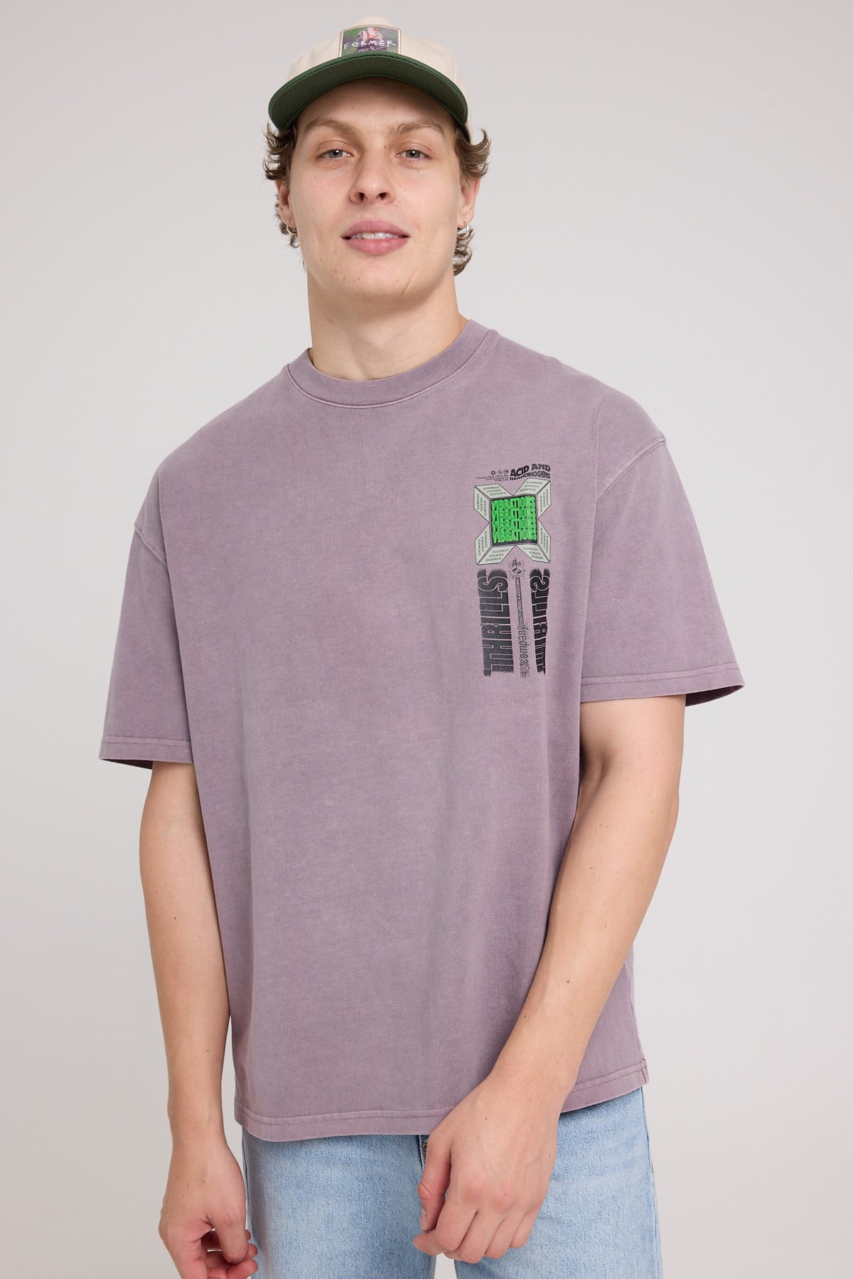 Thrills Vibrations Box Fit Oversize Tee Mineral Grey