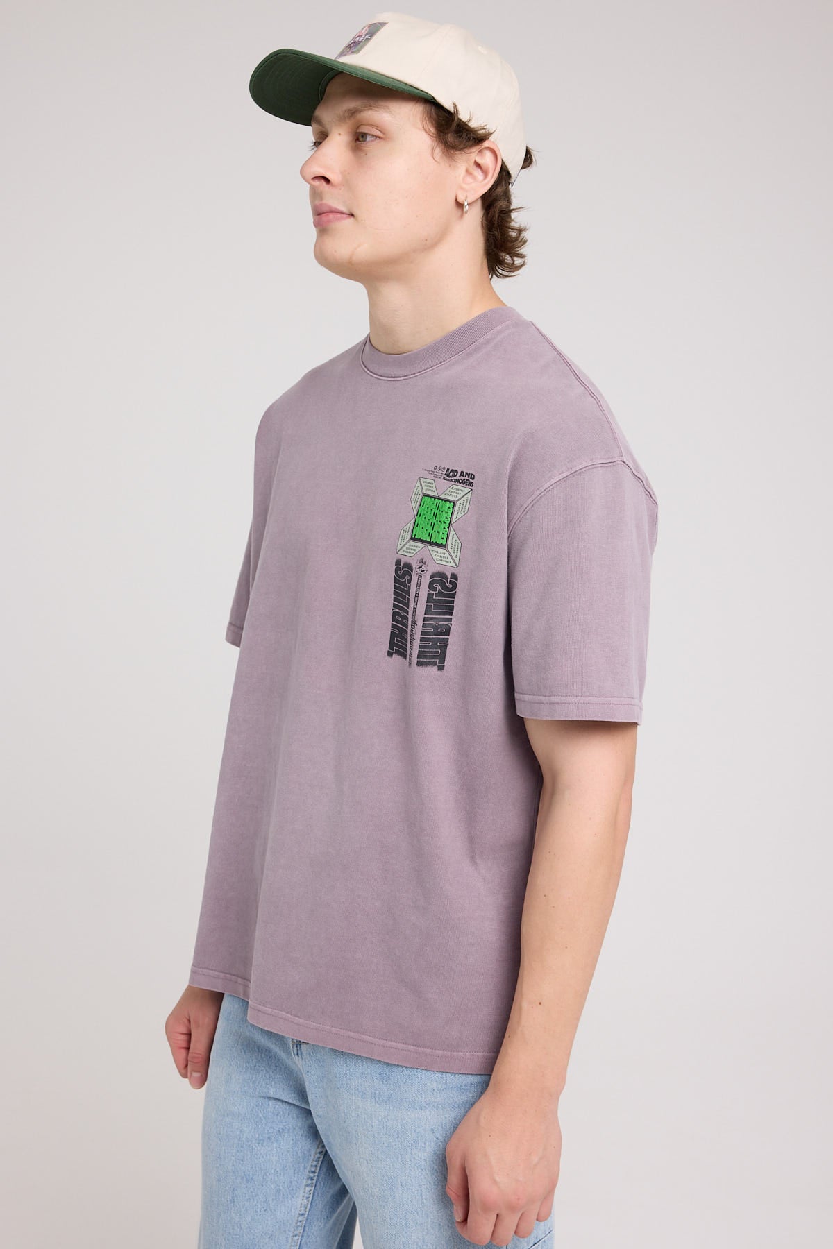 Thrills Vibrations Box Fit Oversize Tee Mineral Grey