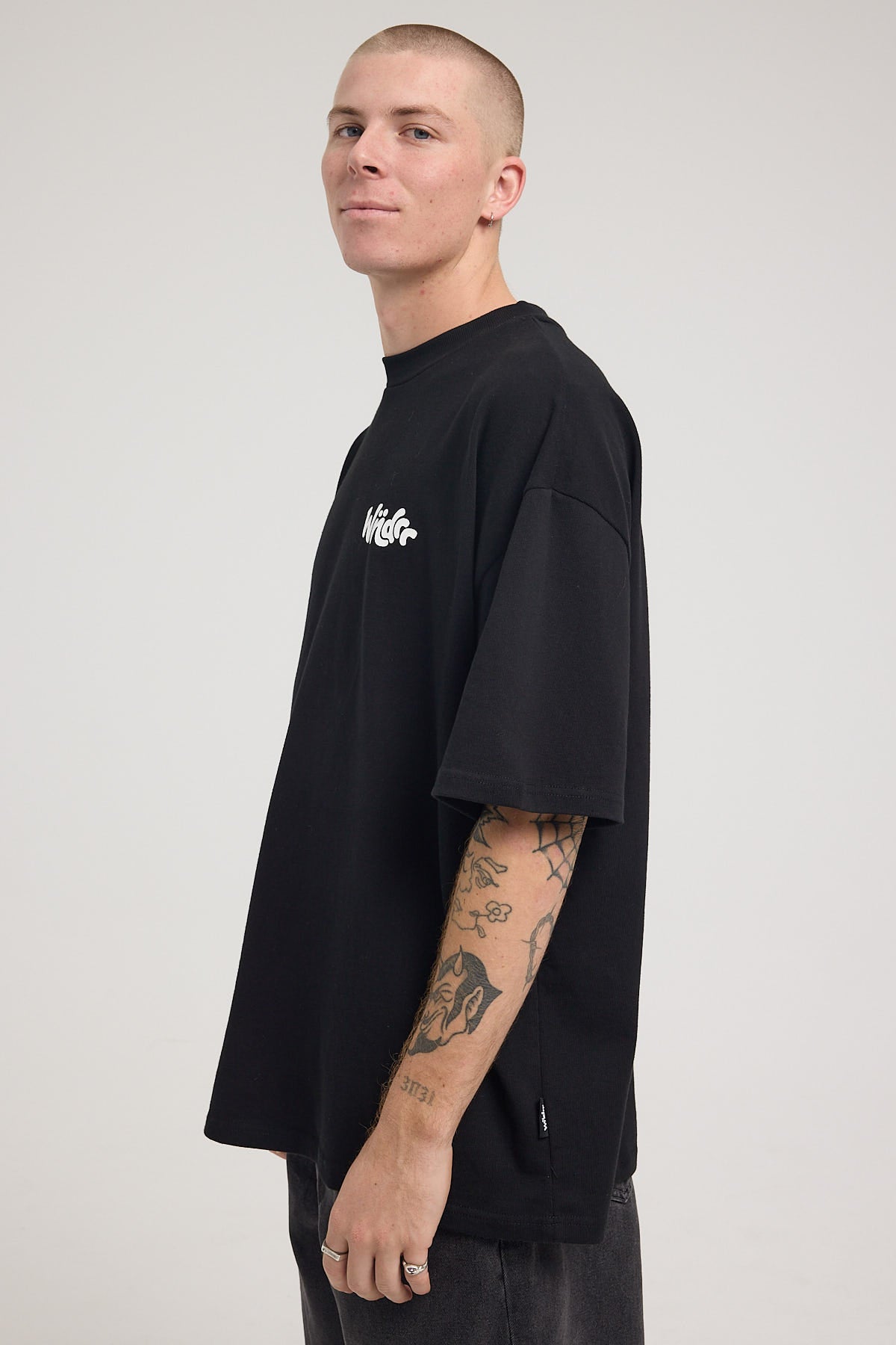 Wndrr All Out Heavy Weight Tee Black Black