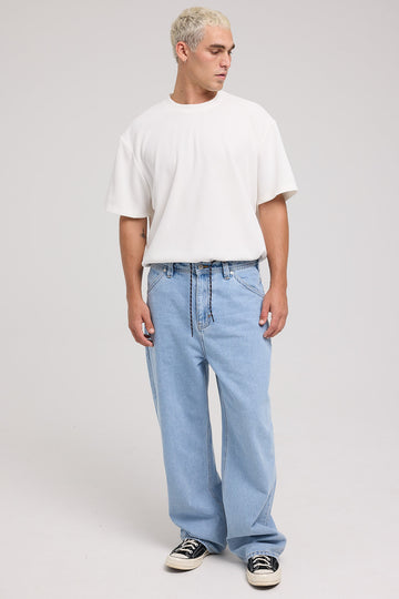Abrand A6 Big Baggy Jean Bleach Blue