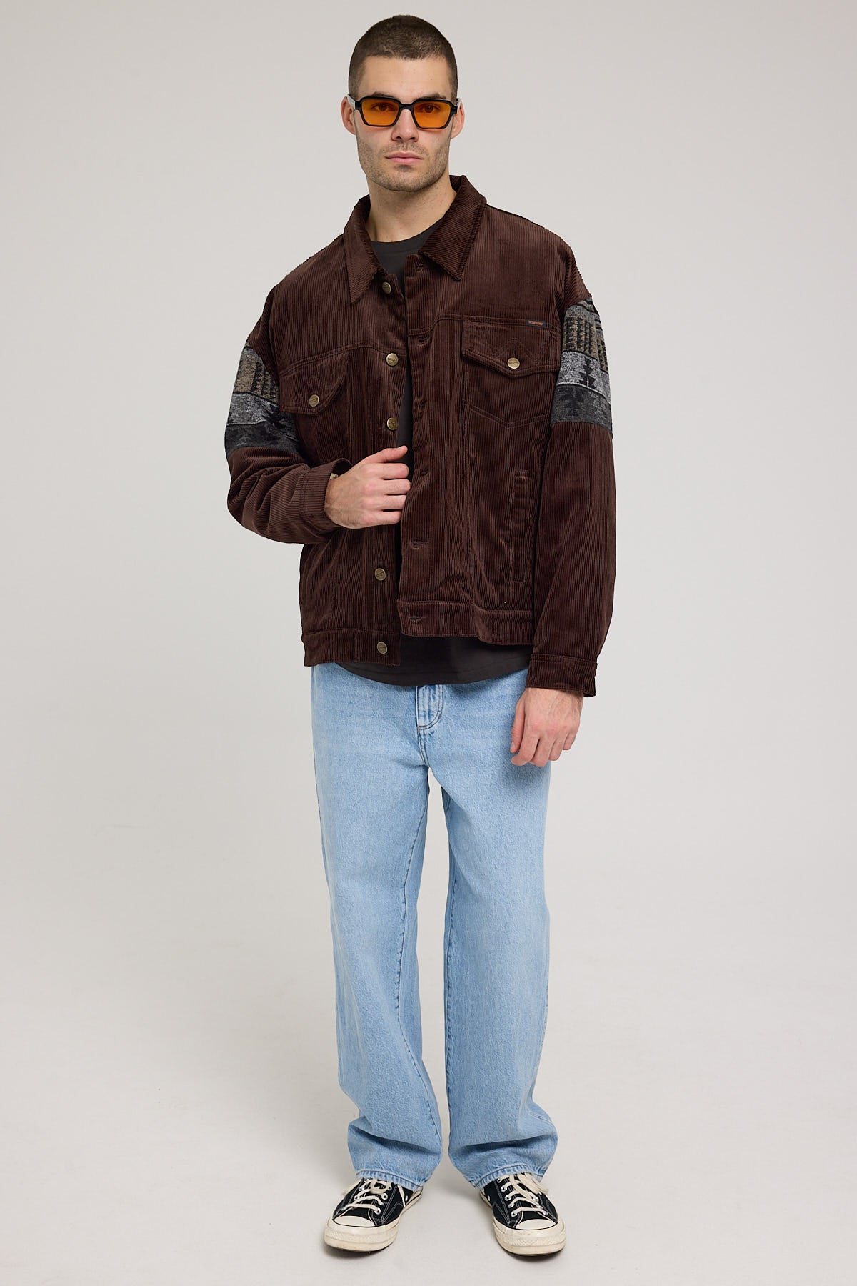 Wrangler Slouch Sherpa Jacket Brown Cord
