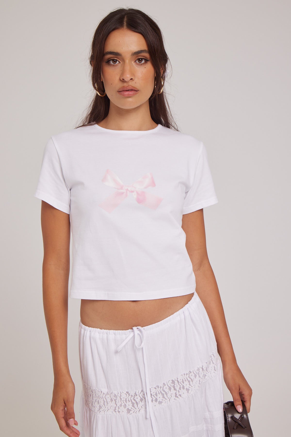Lioness Bow Tee White