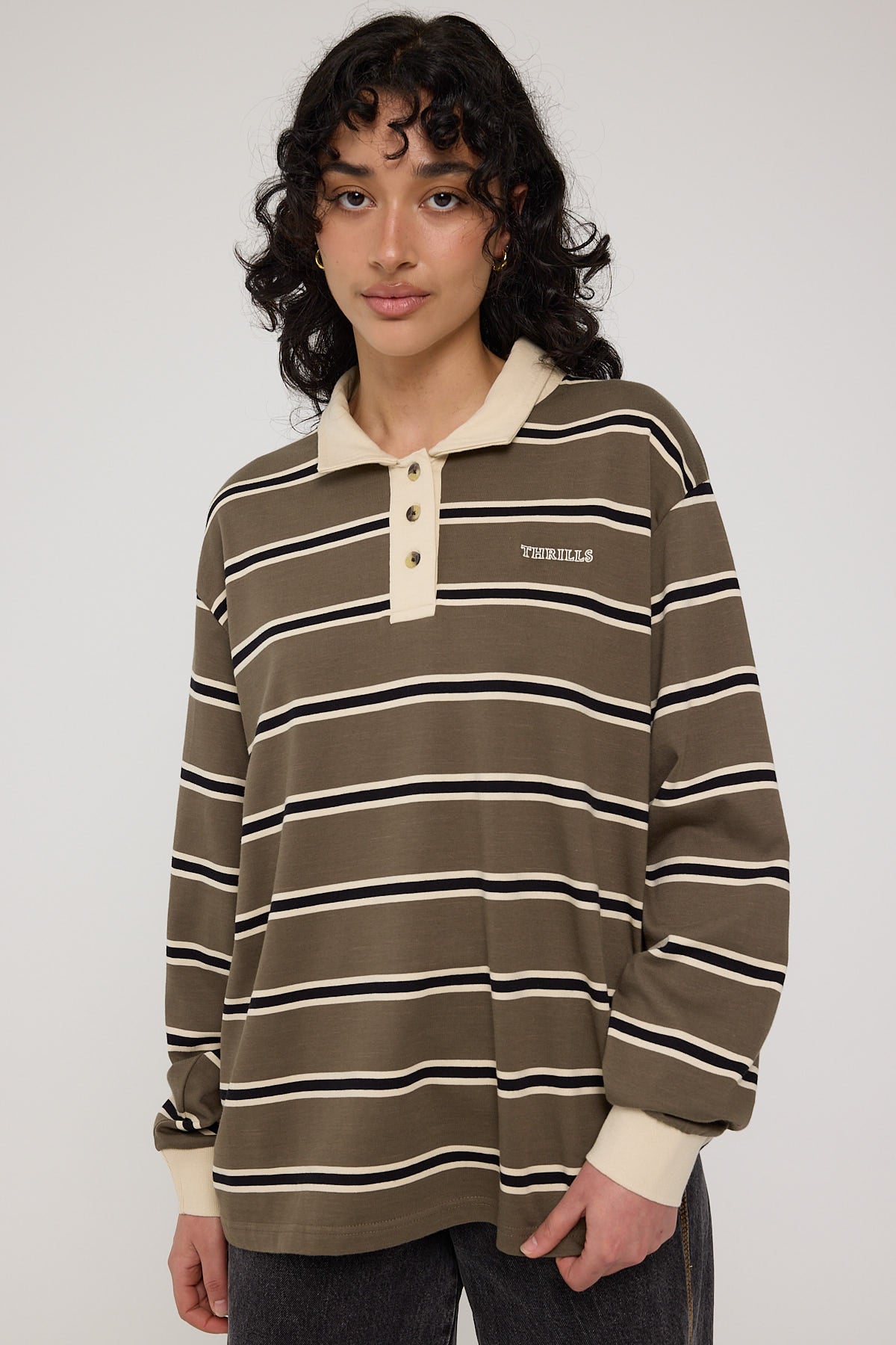 Thrills Logan Striped Rugby Polo Canteen